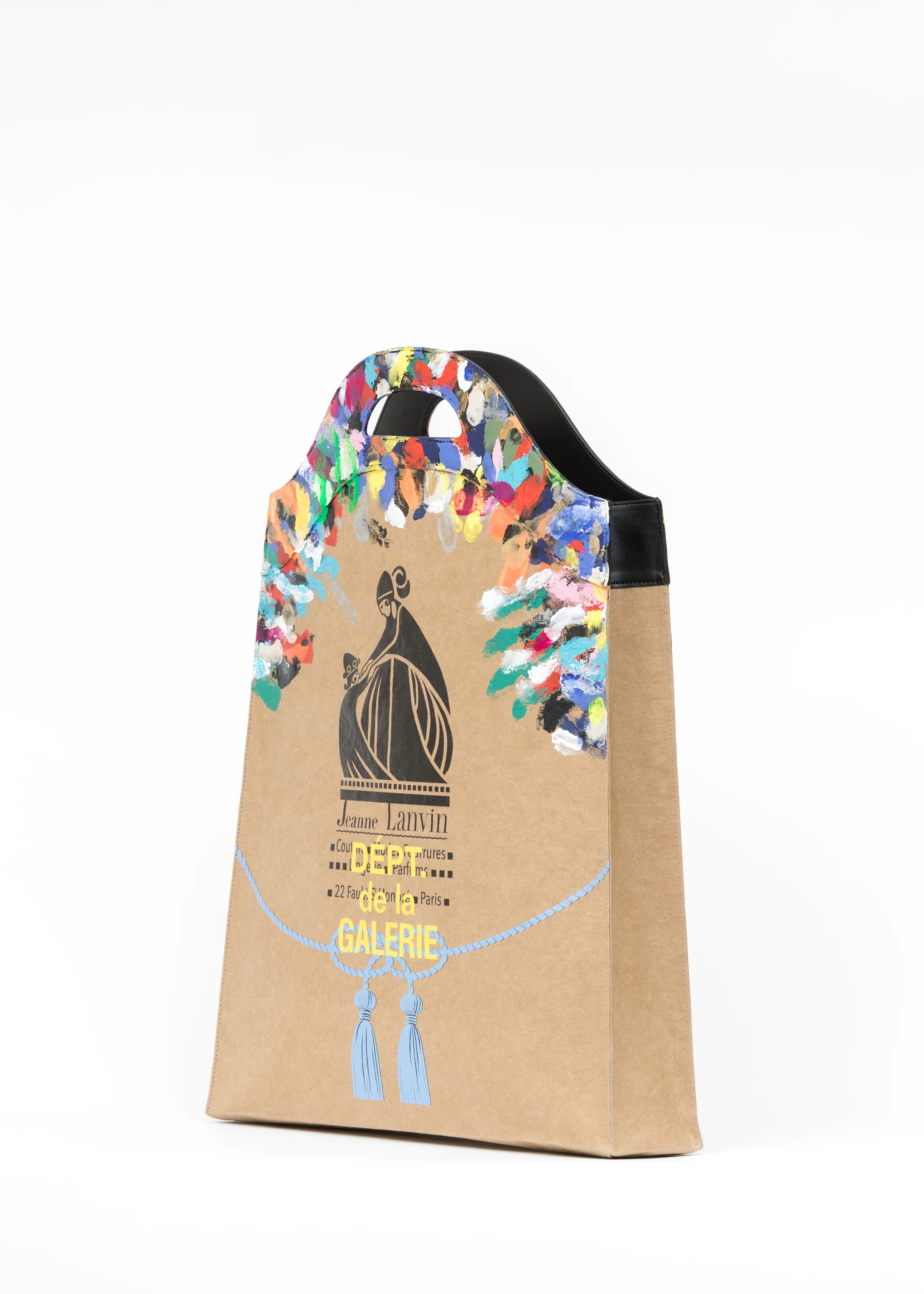 Printed Kraft Paper Medium Grocery Bag - Image 3