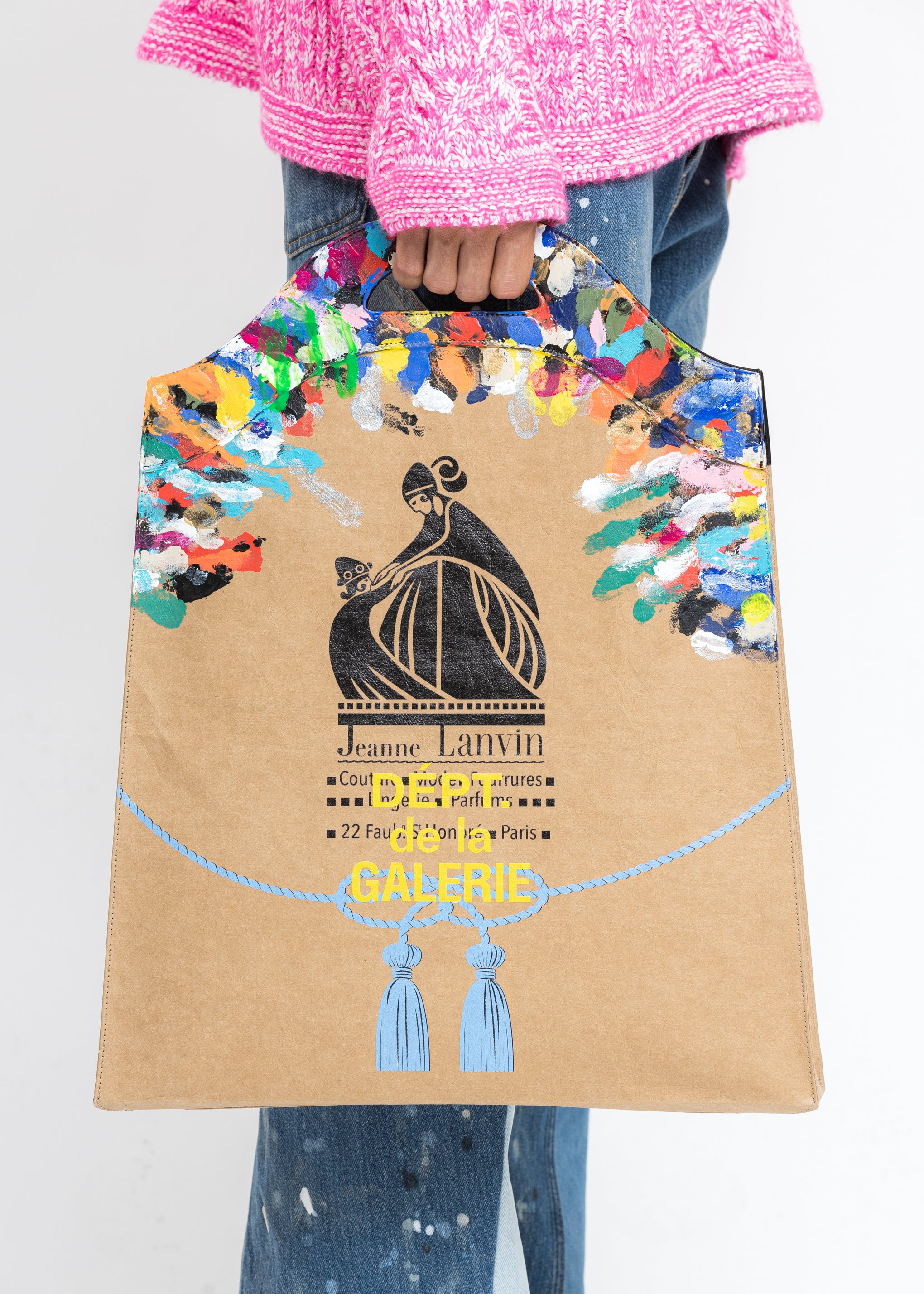 Printed Kraft Paper Medium Grocery Bag - Image 6