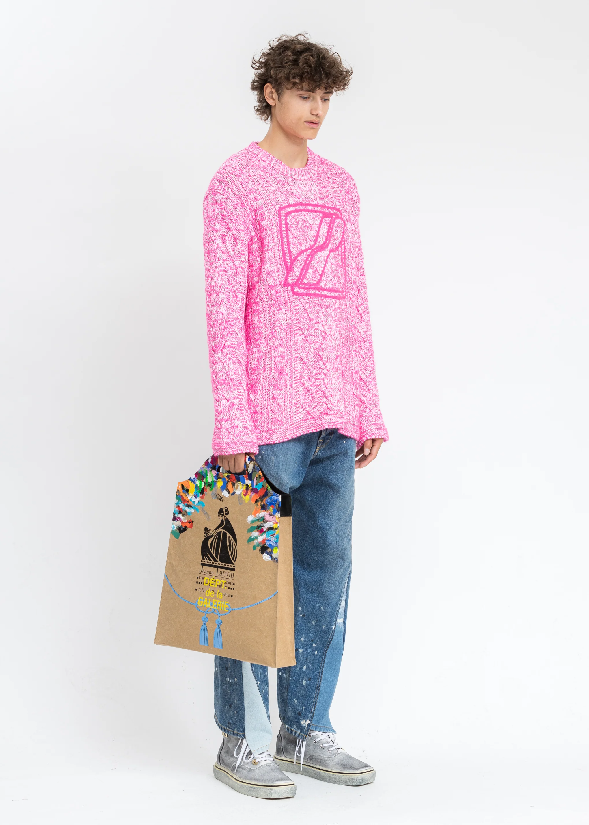 Printed Kraft Paper Medium Grocery Bag - Image 7