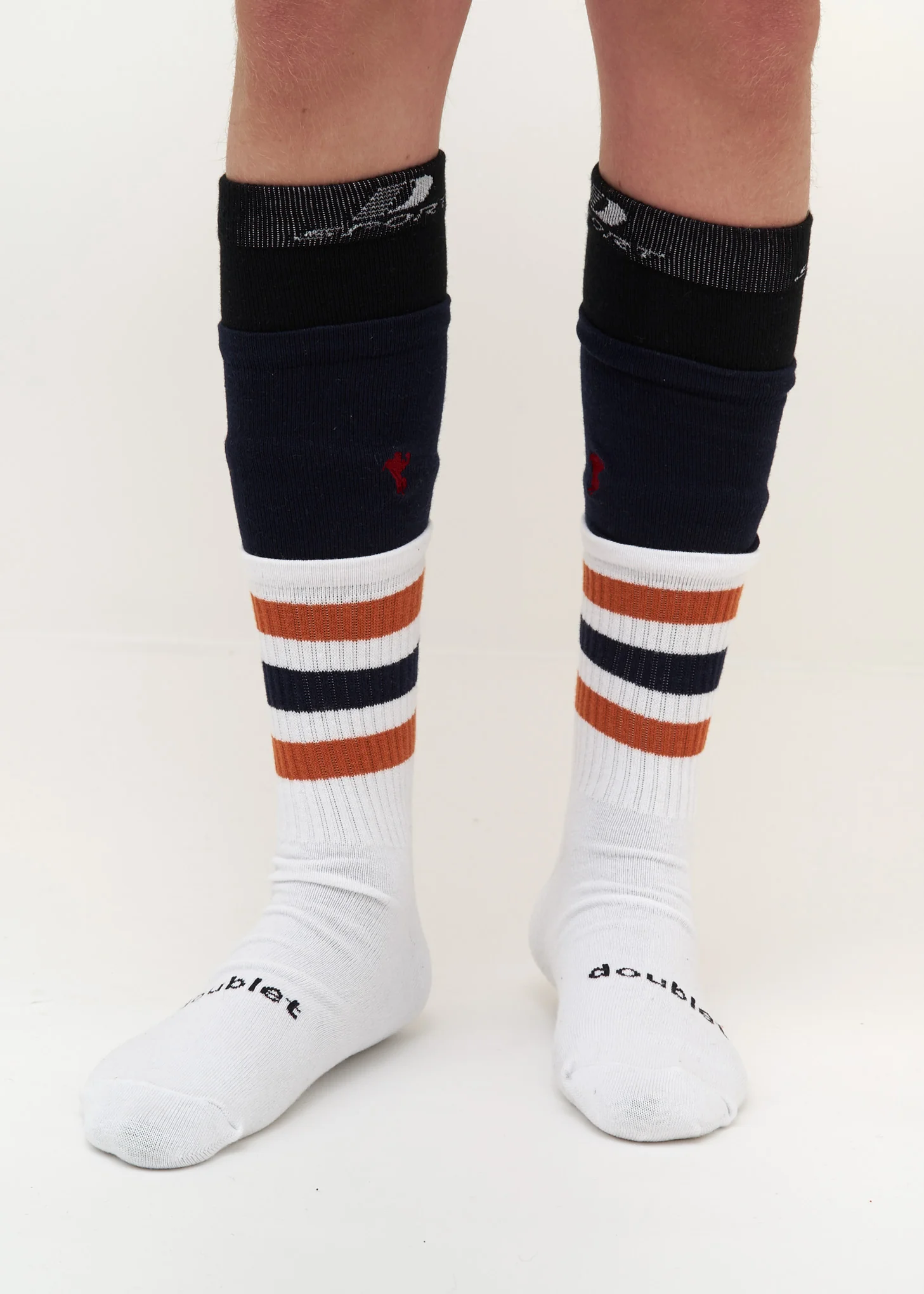 White Layered Border Socks - Image 2
