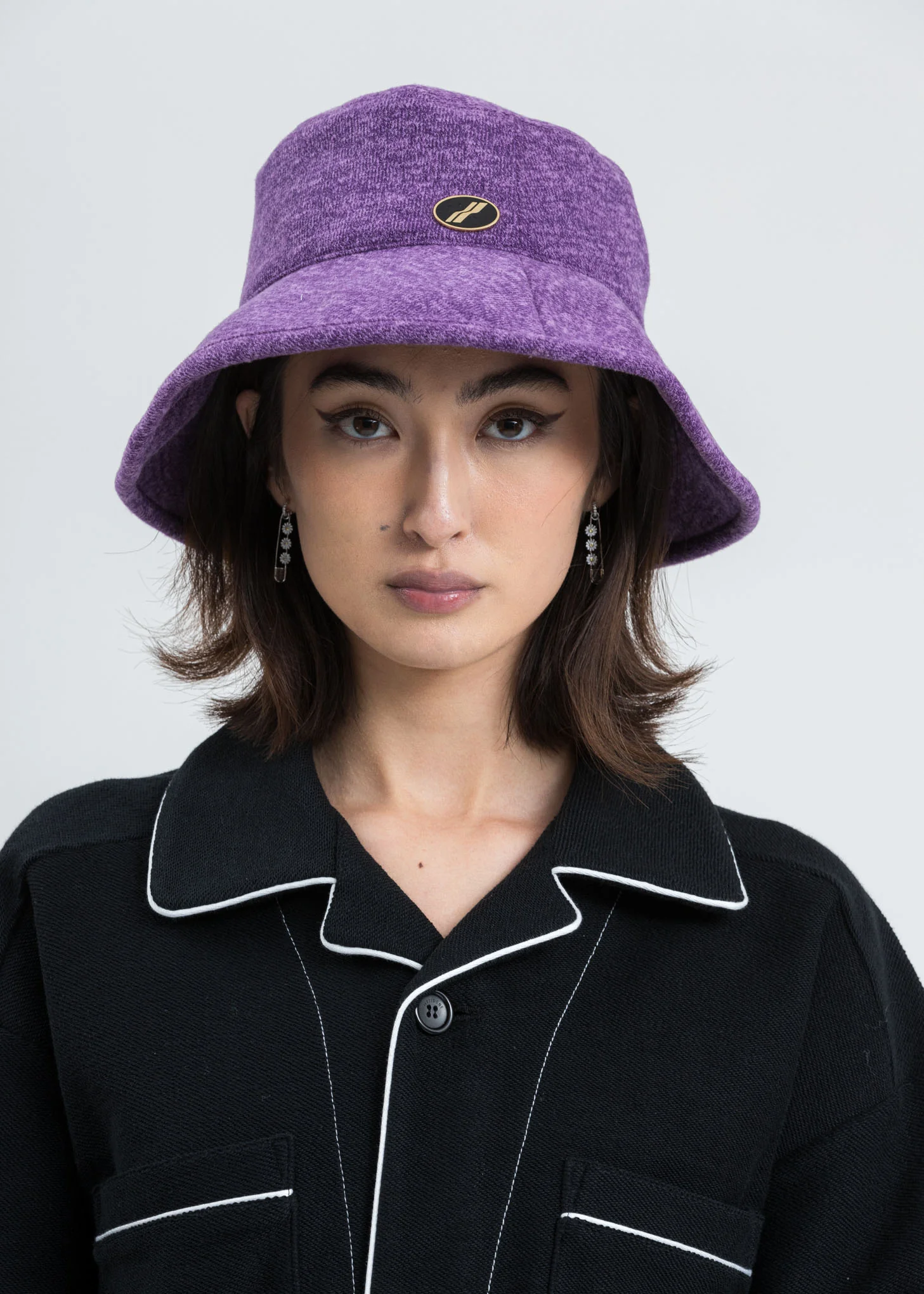 Purple Big Brim Bucket Hat - Image 3