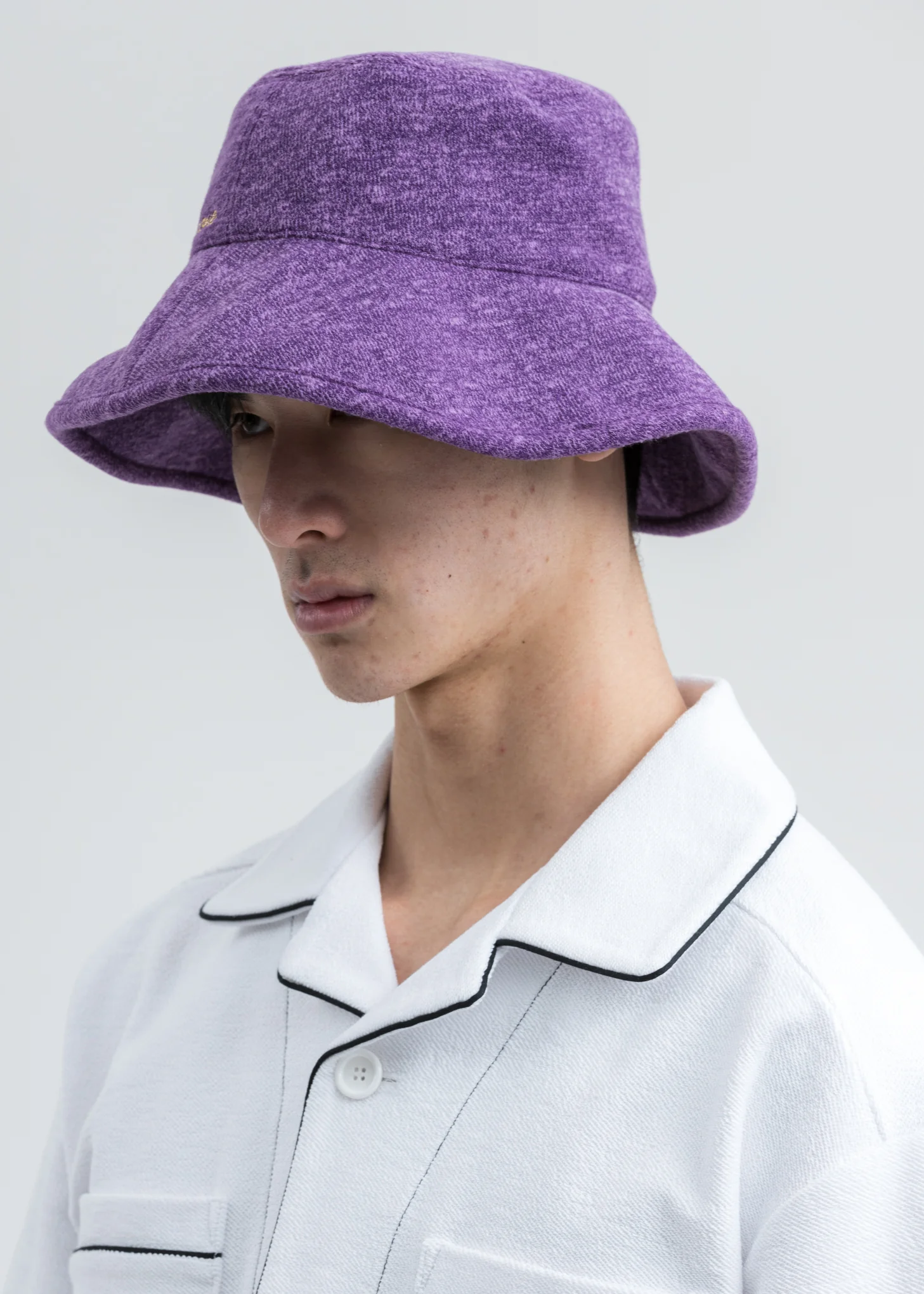 Purple Big Brim Bucket Hat - Image 2