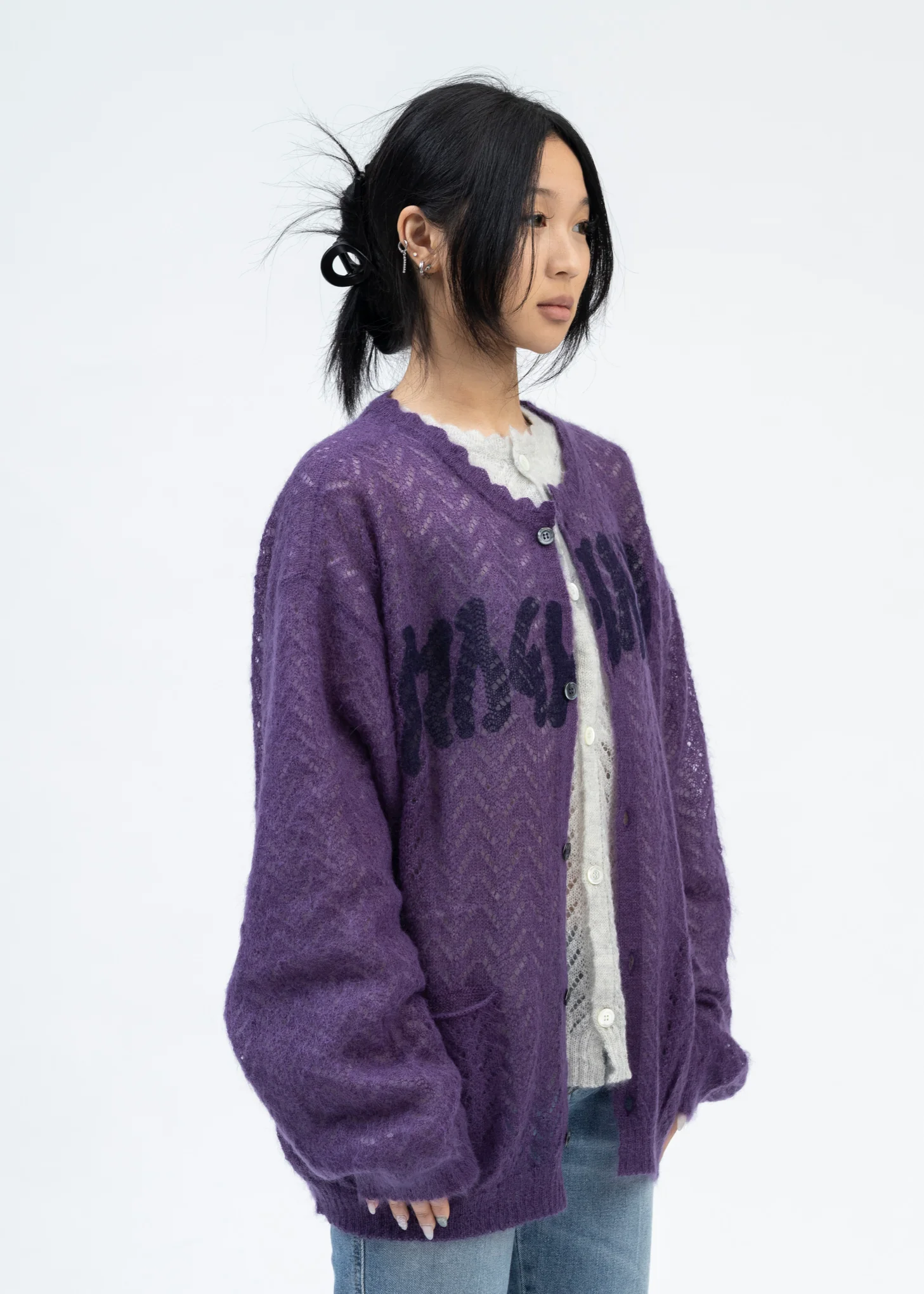 PURPLE BIMBO CARDIGAN - Image 2