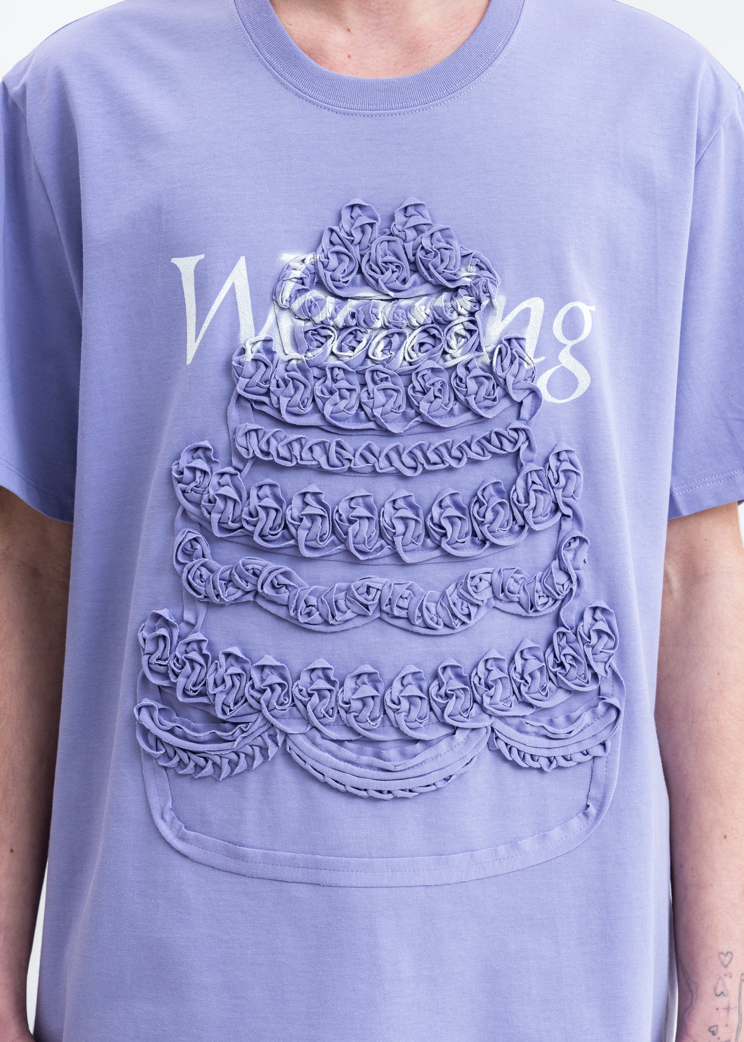 Purple Cake Embroidery T-Shirt - Image 2