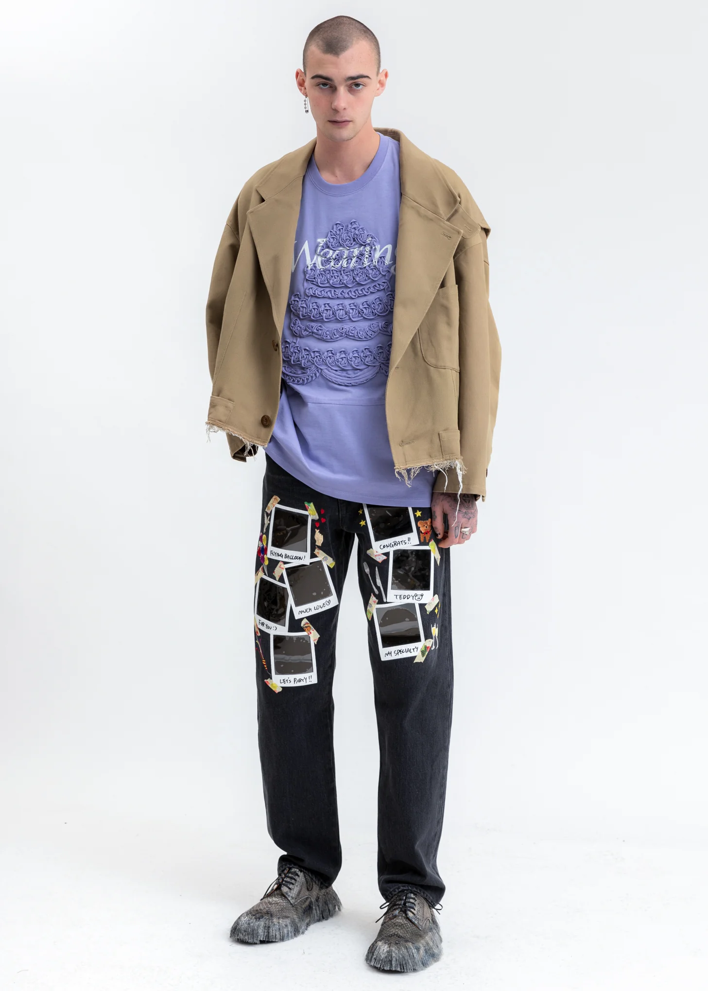 Purple Cake Embroidery T-Shirt - Image 5