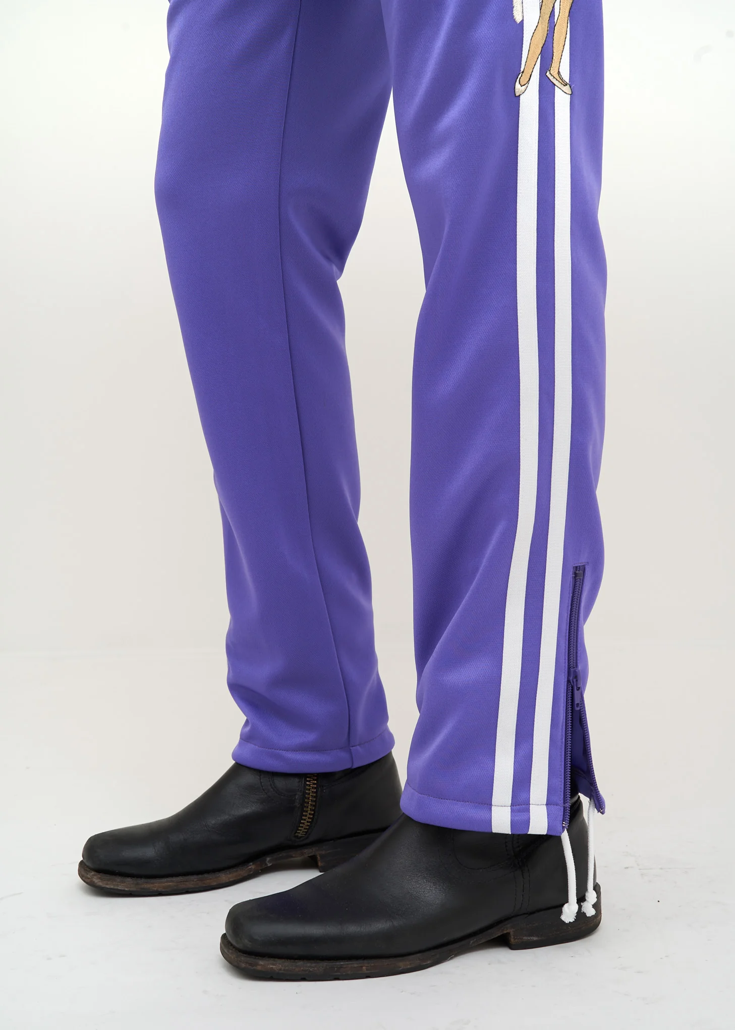 Purple Chaos Embroidery Track Pants - Image 2