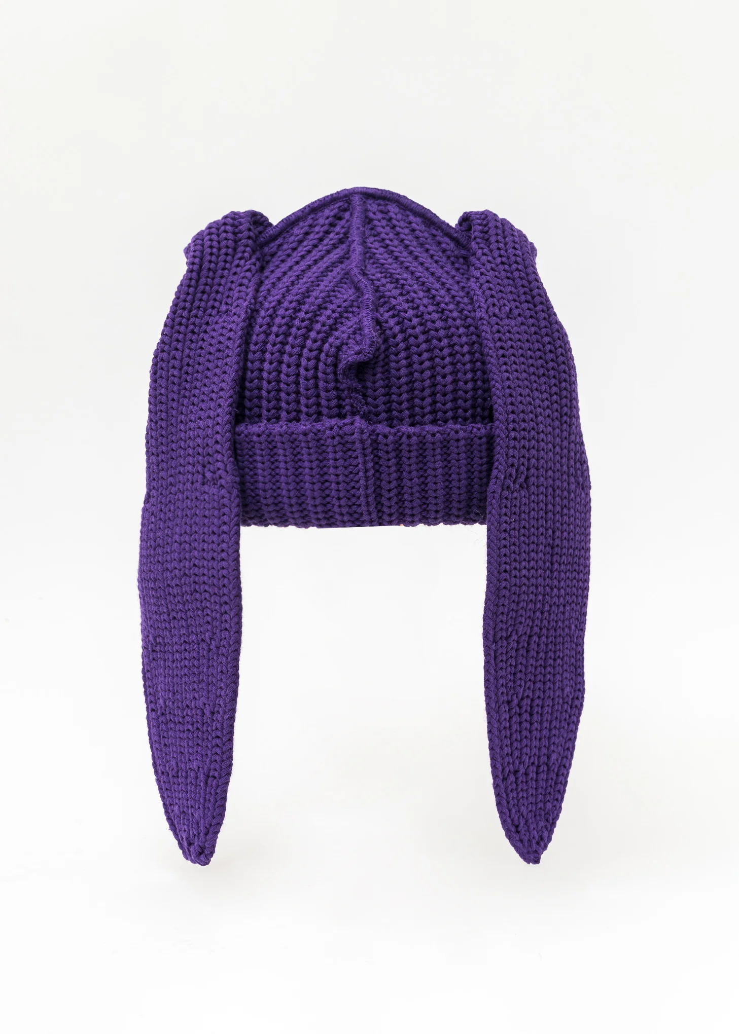 PURPLE CHUNKY RABBIT BEANIE - Image 3
