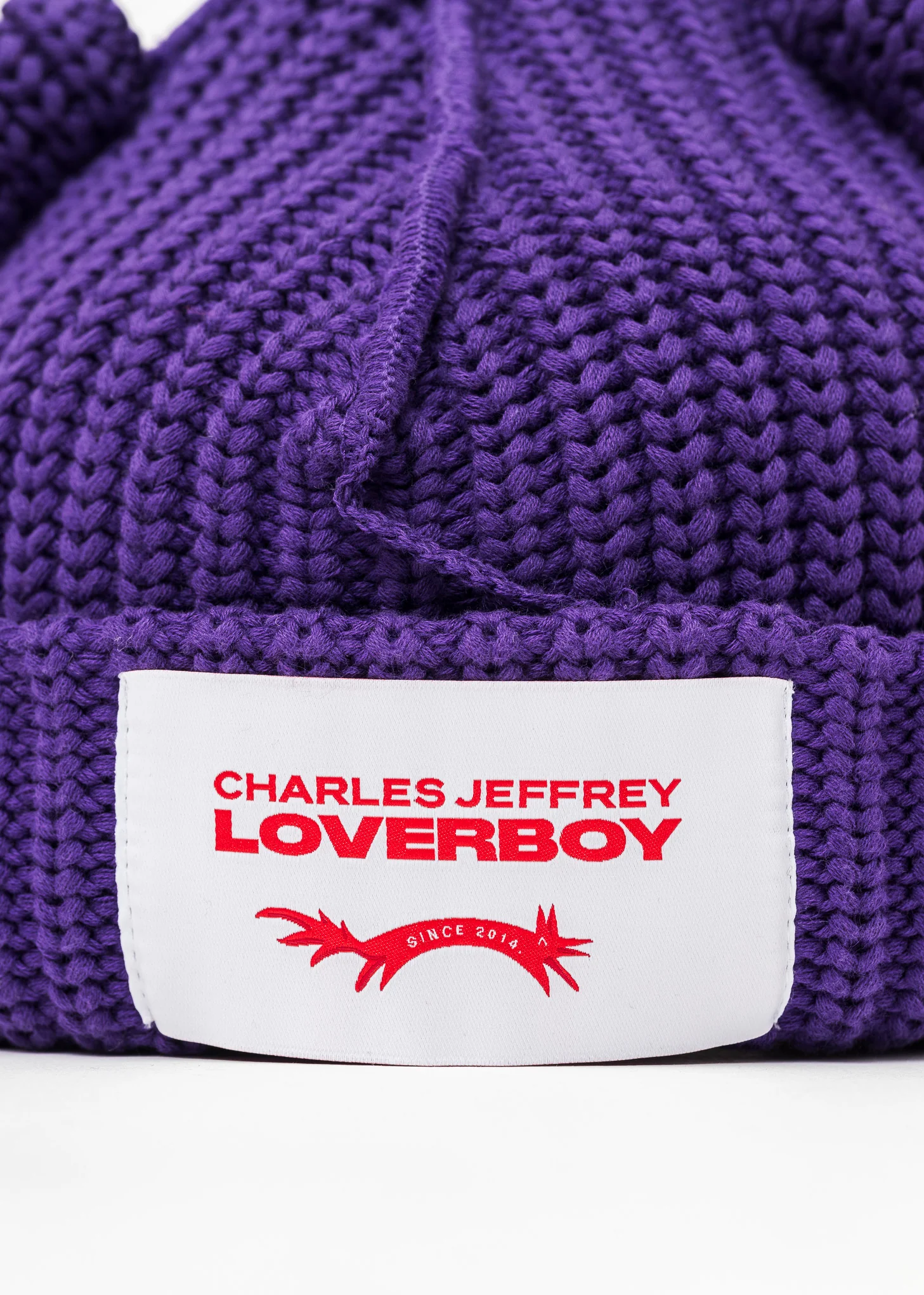 PURPLE CHUNKY RABBIT BEANIE - Image 4