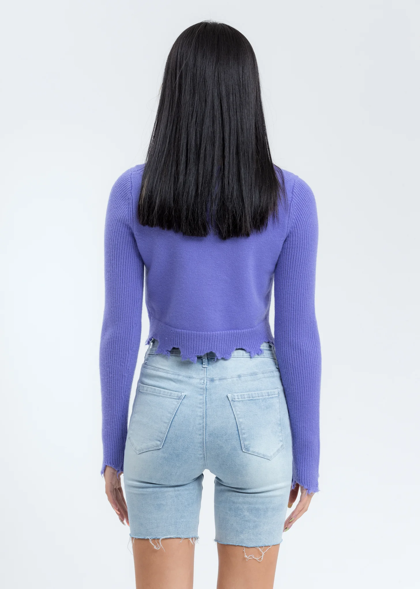 Purple Destroyed Cardigan - Image 4