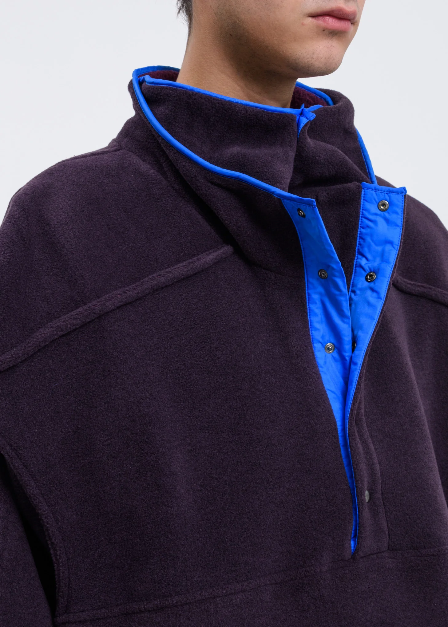 Purple Fleece Pop-Up Sweater - Image 2