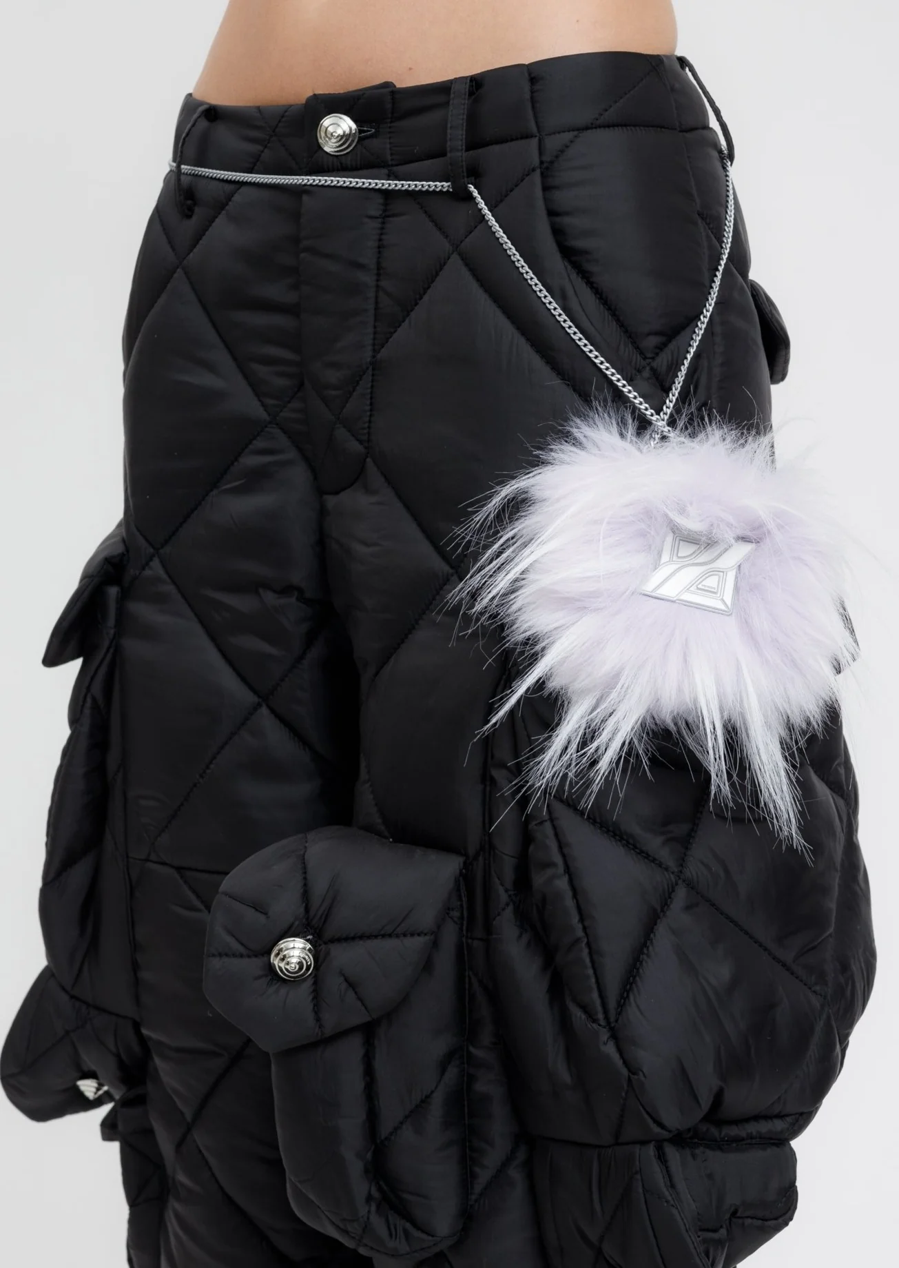 Purple Fur Micro Mini Cross Bag