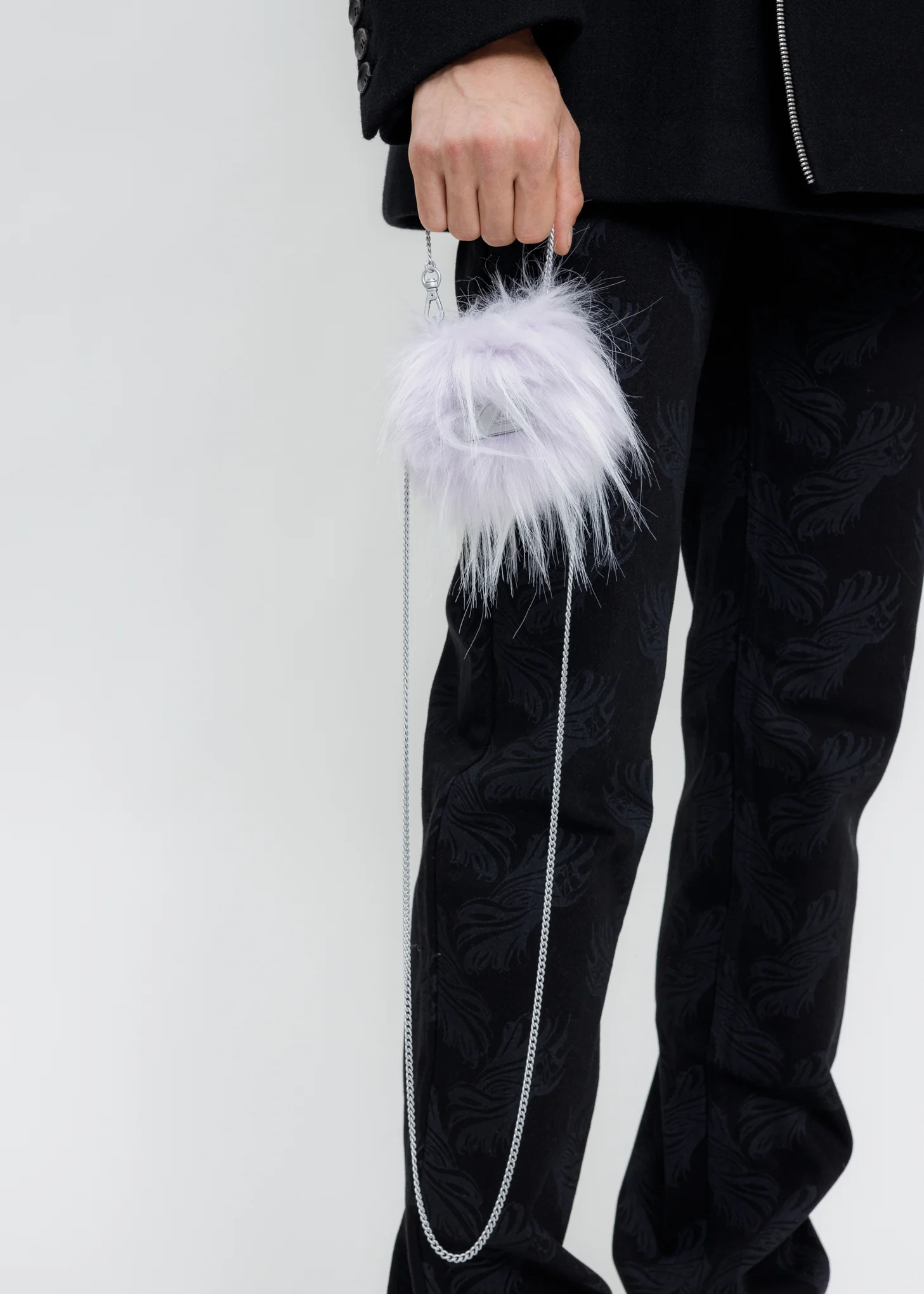 Purple Fur Micro Mini Cross Bag - Image 3