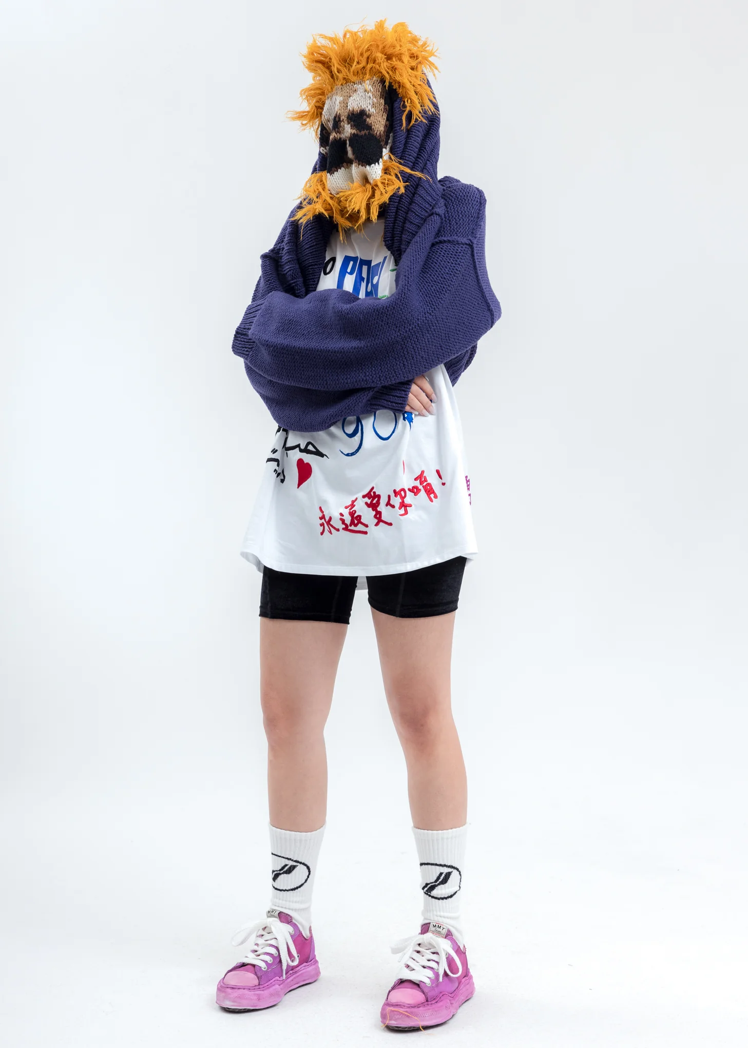Purple Hand-Knitting Jacquard Pullover - Image 7
