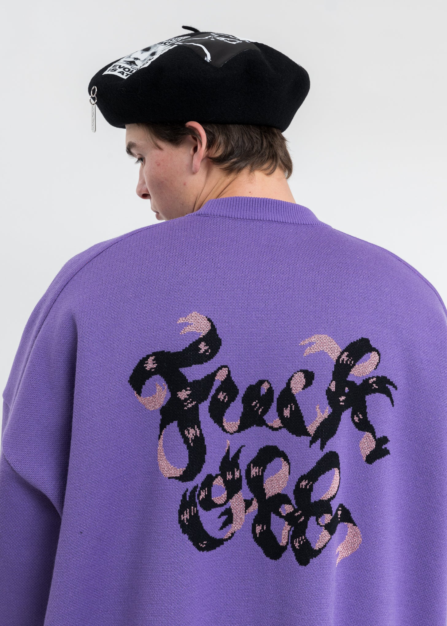 Purple Hell Boy Knit Pullover Sweater - Image 2