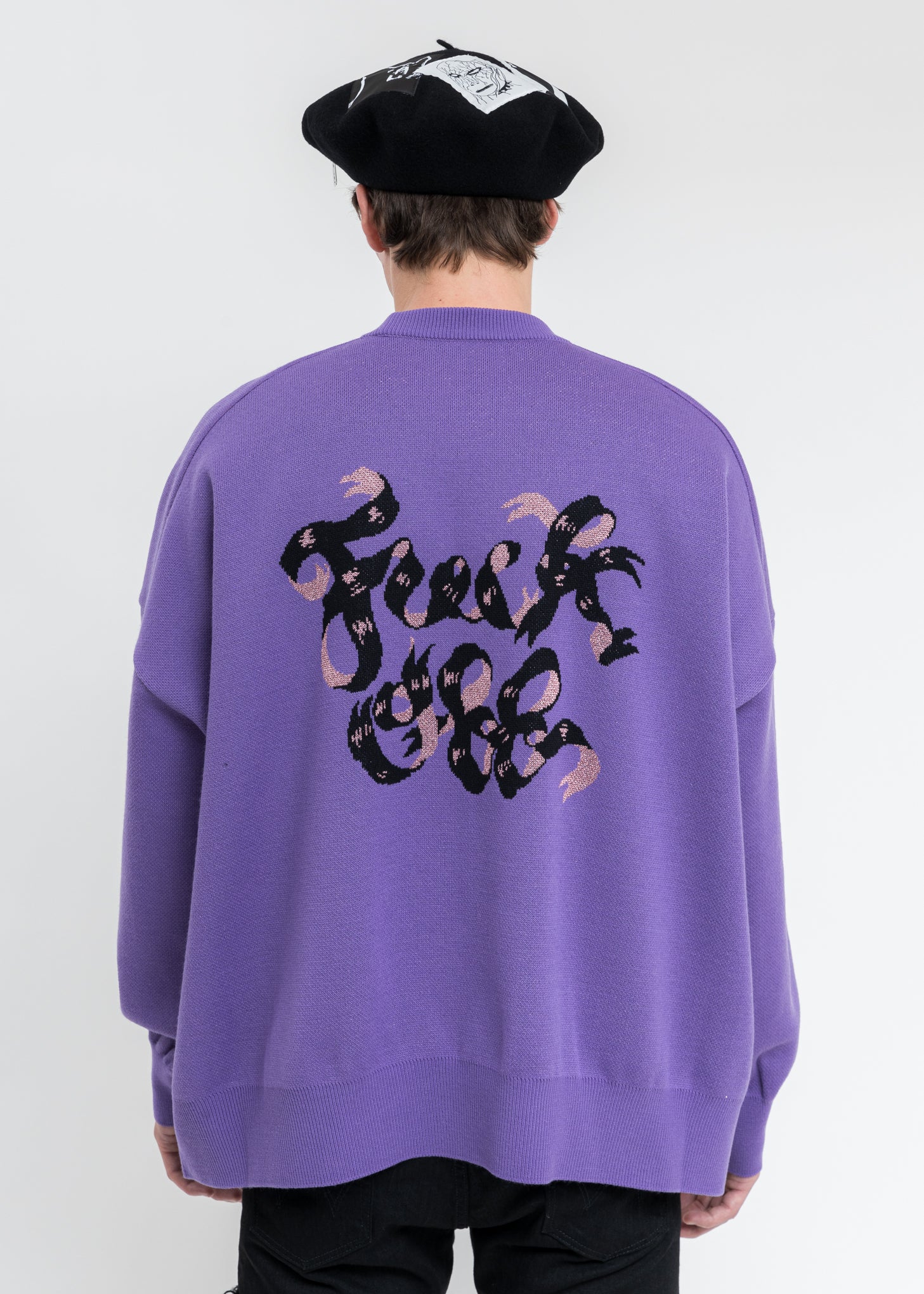 Purple Hell Boy Knit Pullover Sweater - Image 4