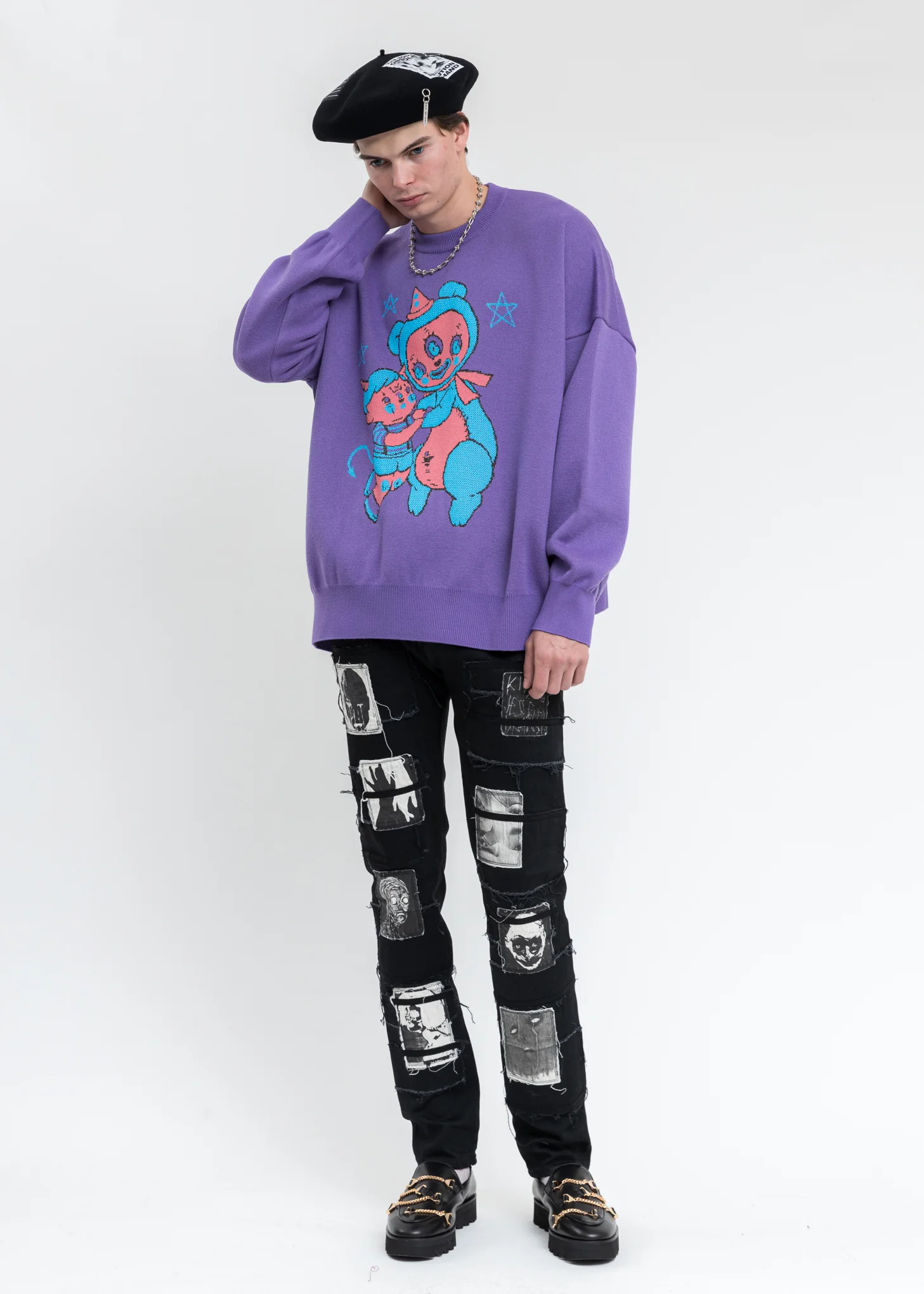 Purple Hell Boy Knit Pullover Sweater - Image 6