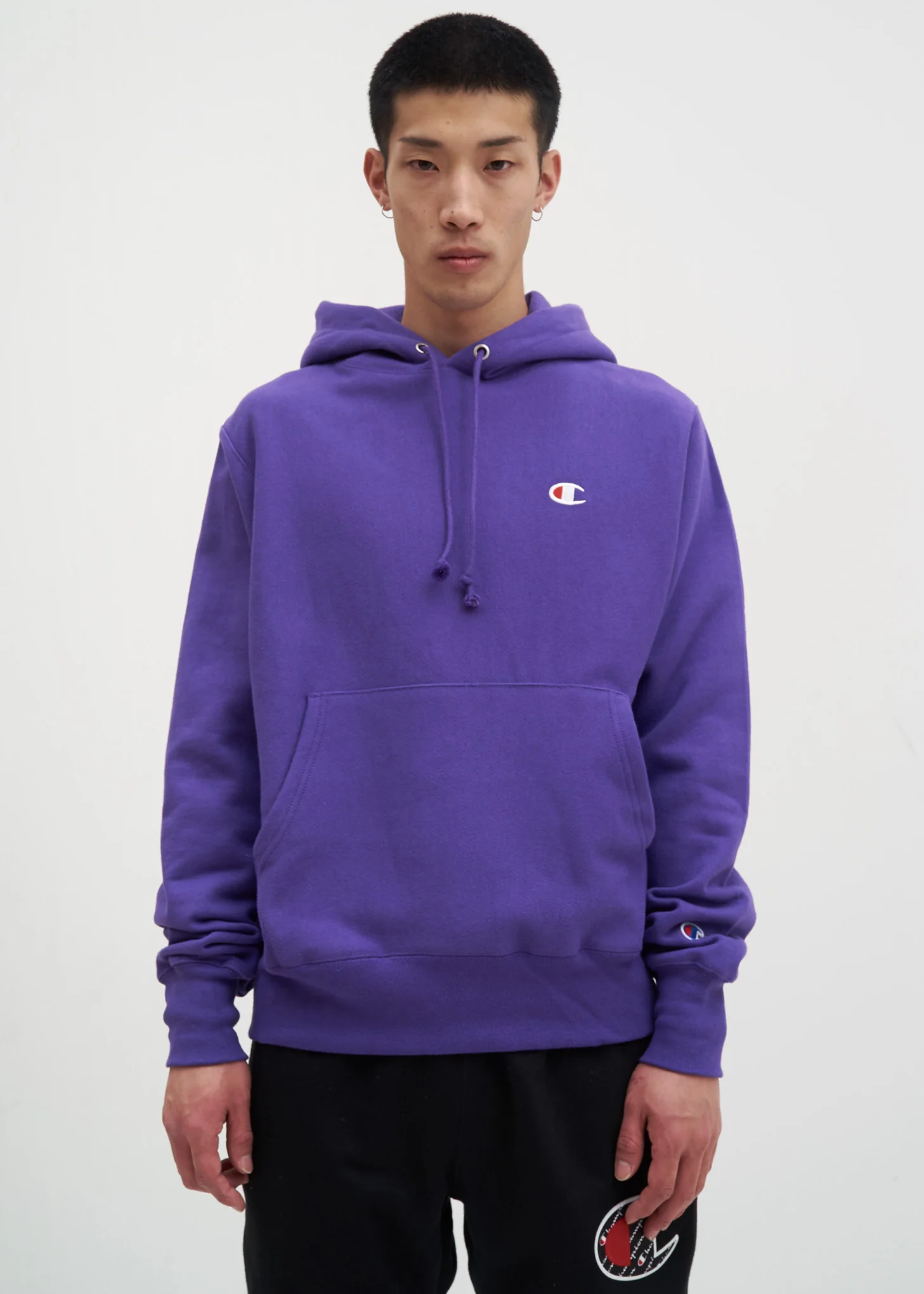 Purple Left Chest "C" Logo Hoodie