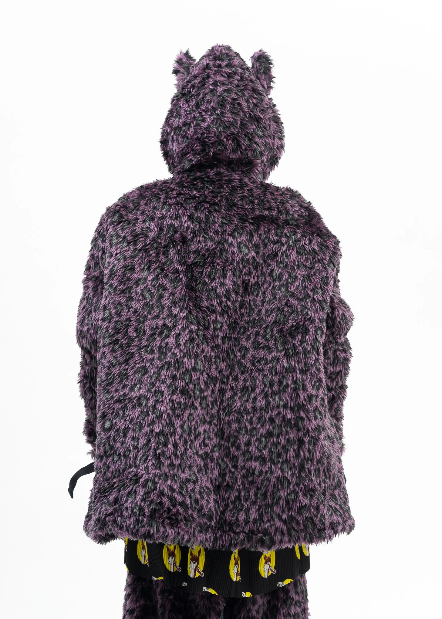 PURPLE LEOPARD FAUX-FUR DEVIL JACKET - Image 6