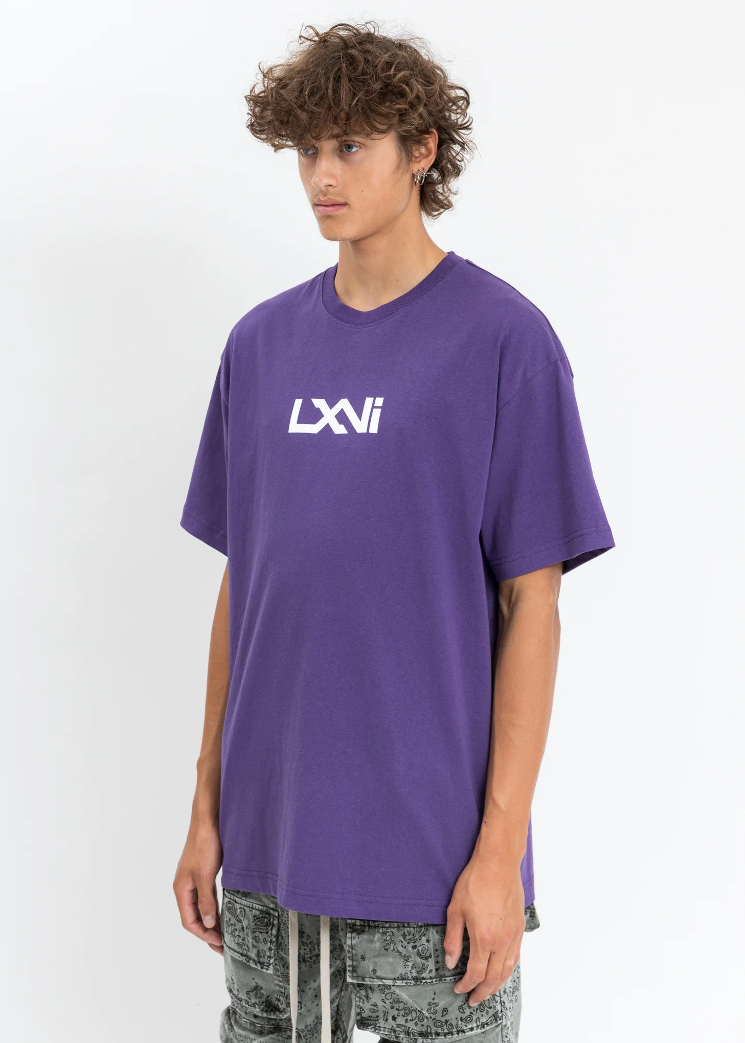 Purple LXVI Logo T-Shirt - Image 2