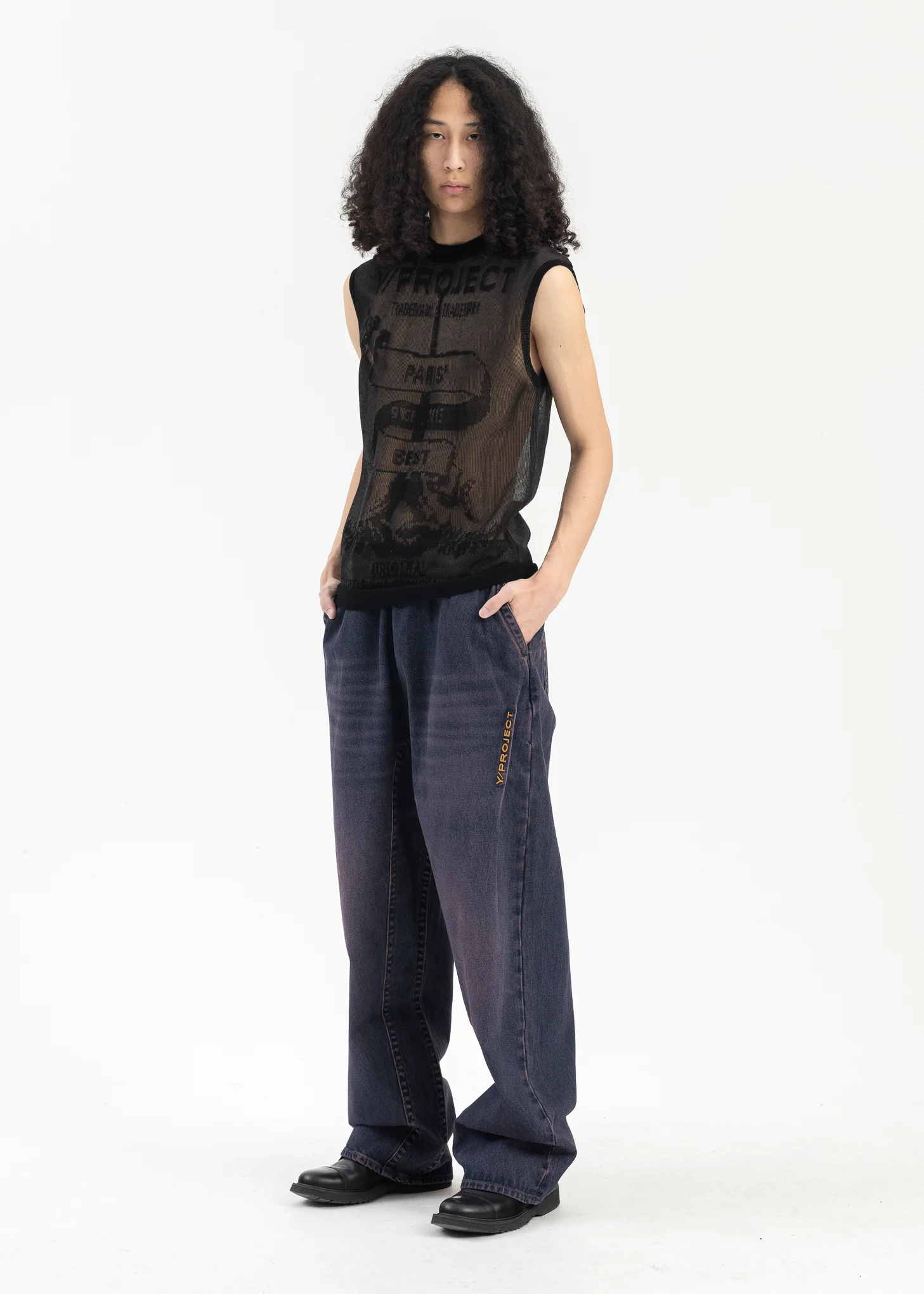 PURPLE NAVY PINCHED LOGO SOUFFLE JEANS - Image 6