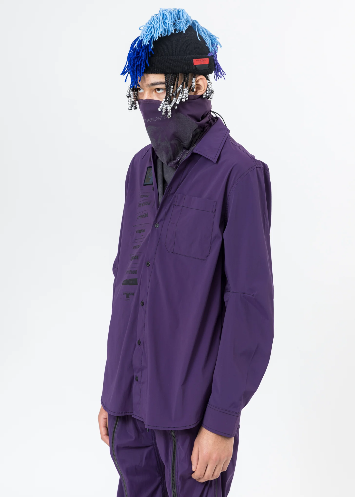 Purple "OUR FACE" Shirt - Image 3