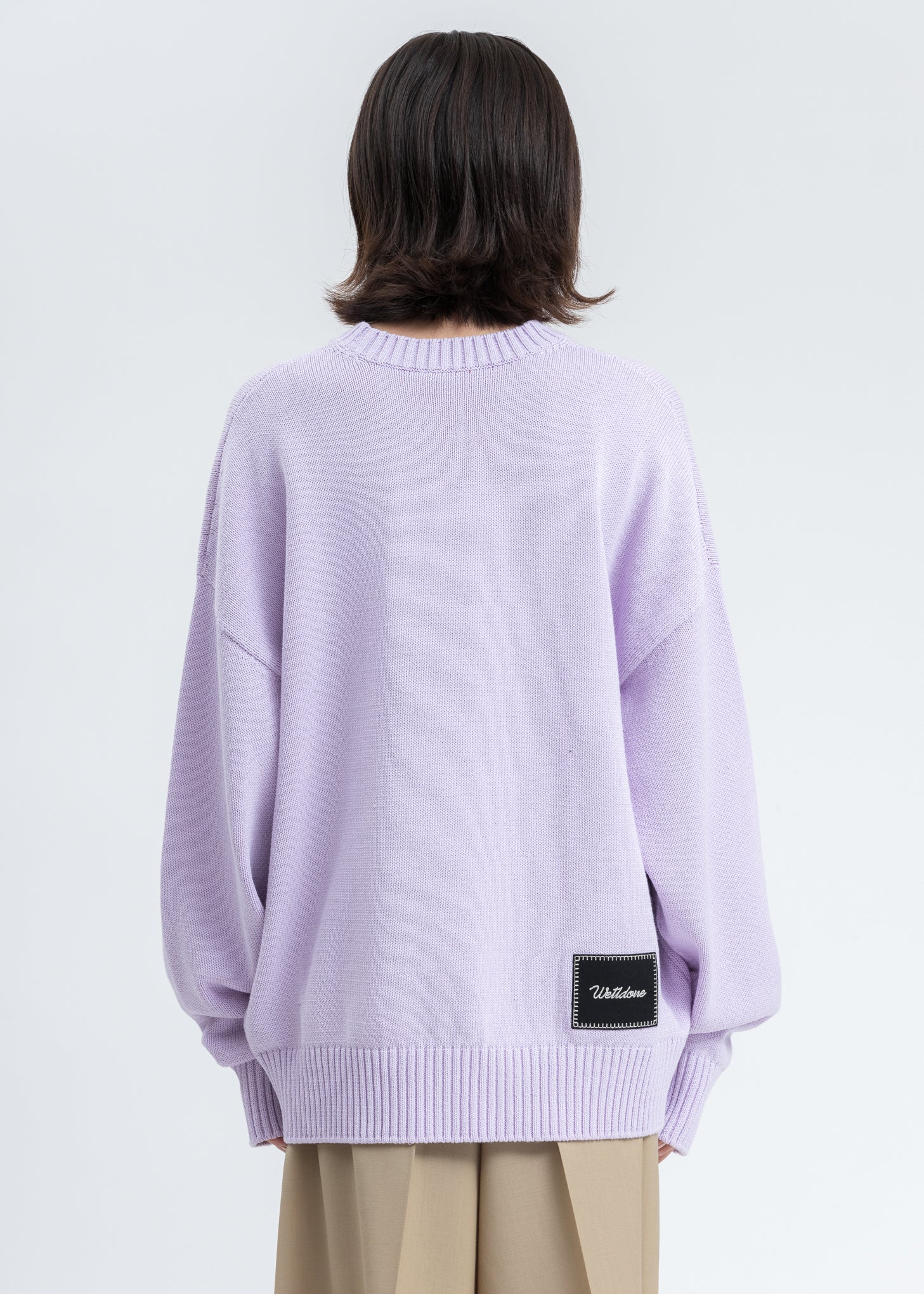 Purple Printed Knit Sweater - Image 4