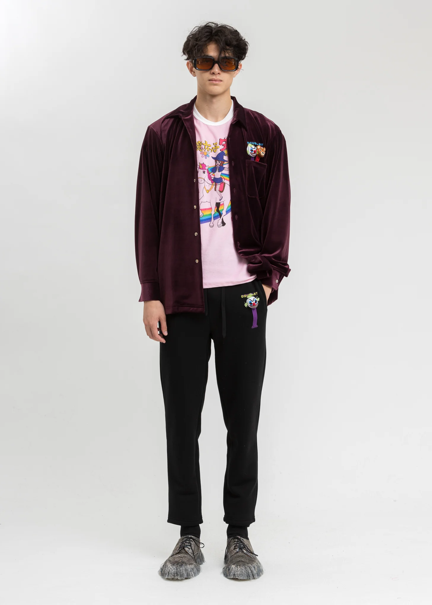 Purple Puppet Embroidery Velour Shirts - Image 7