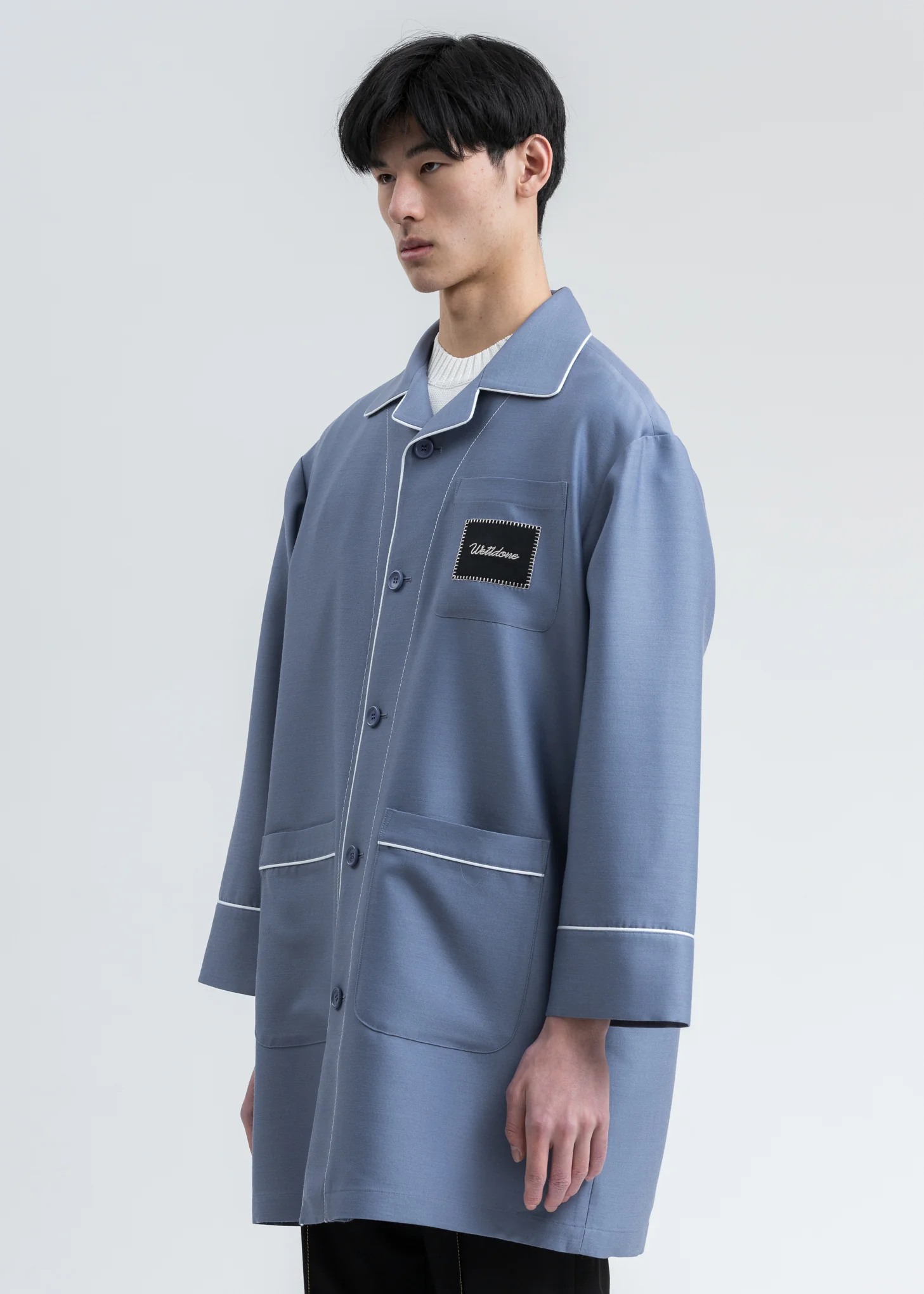 Blue Pyjama Coat - Image 3