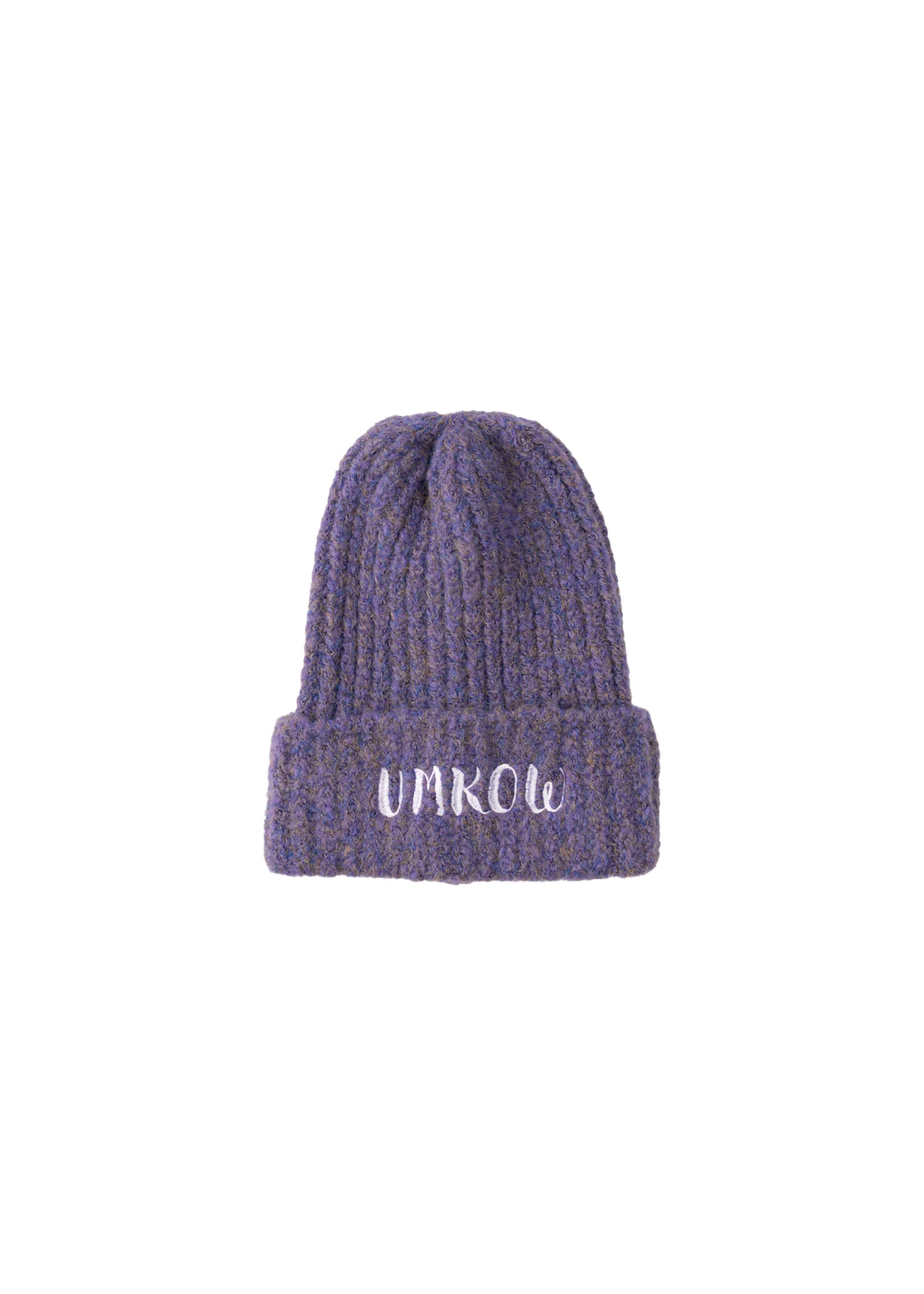 Purple Ribbed Logo Beanie