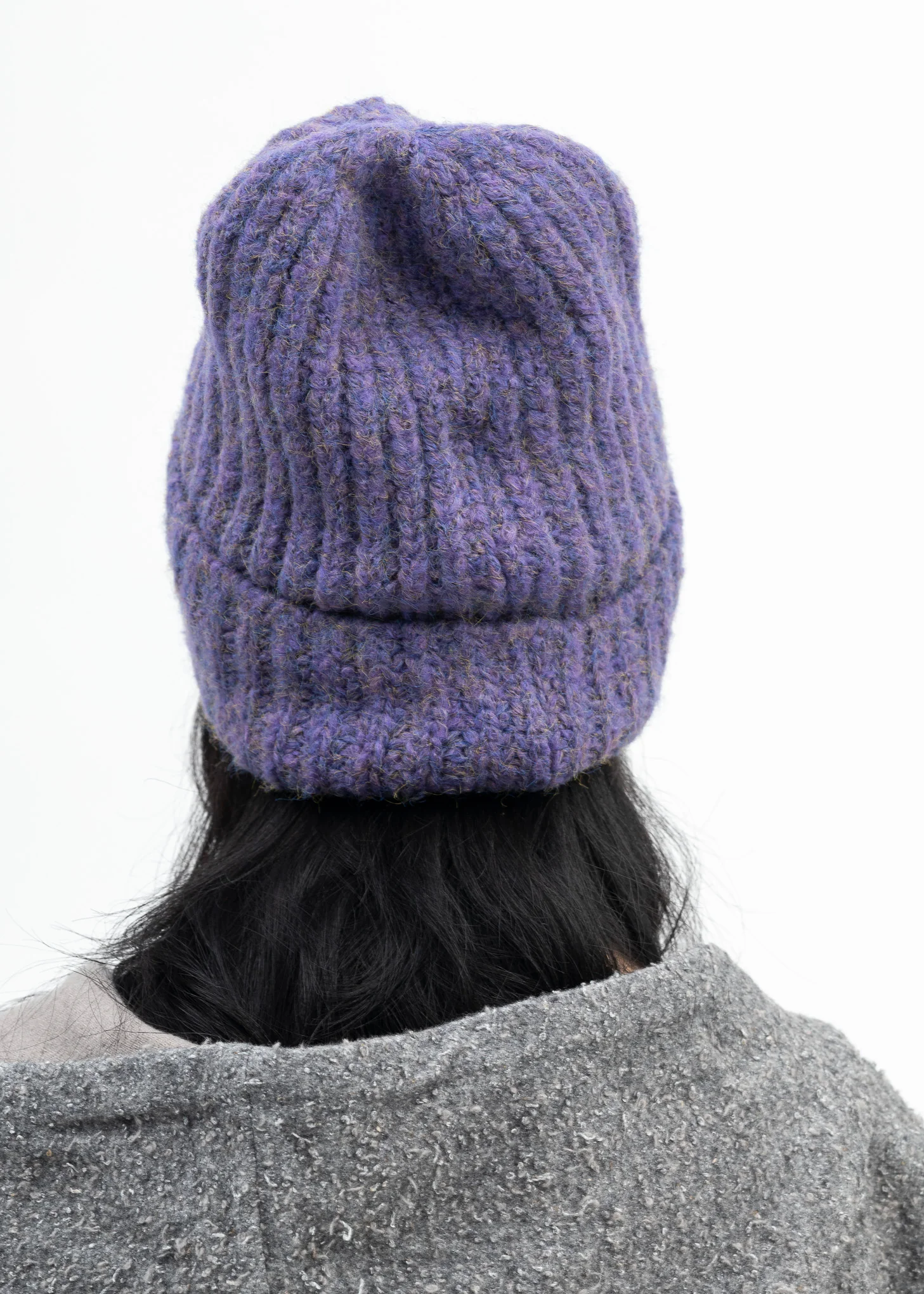 Purple Ribbed Logo Beanie - Image 4