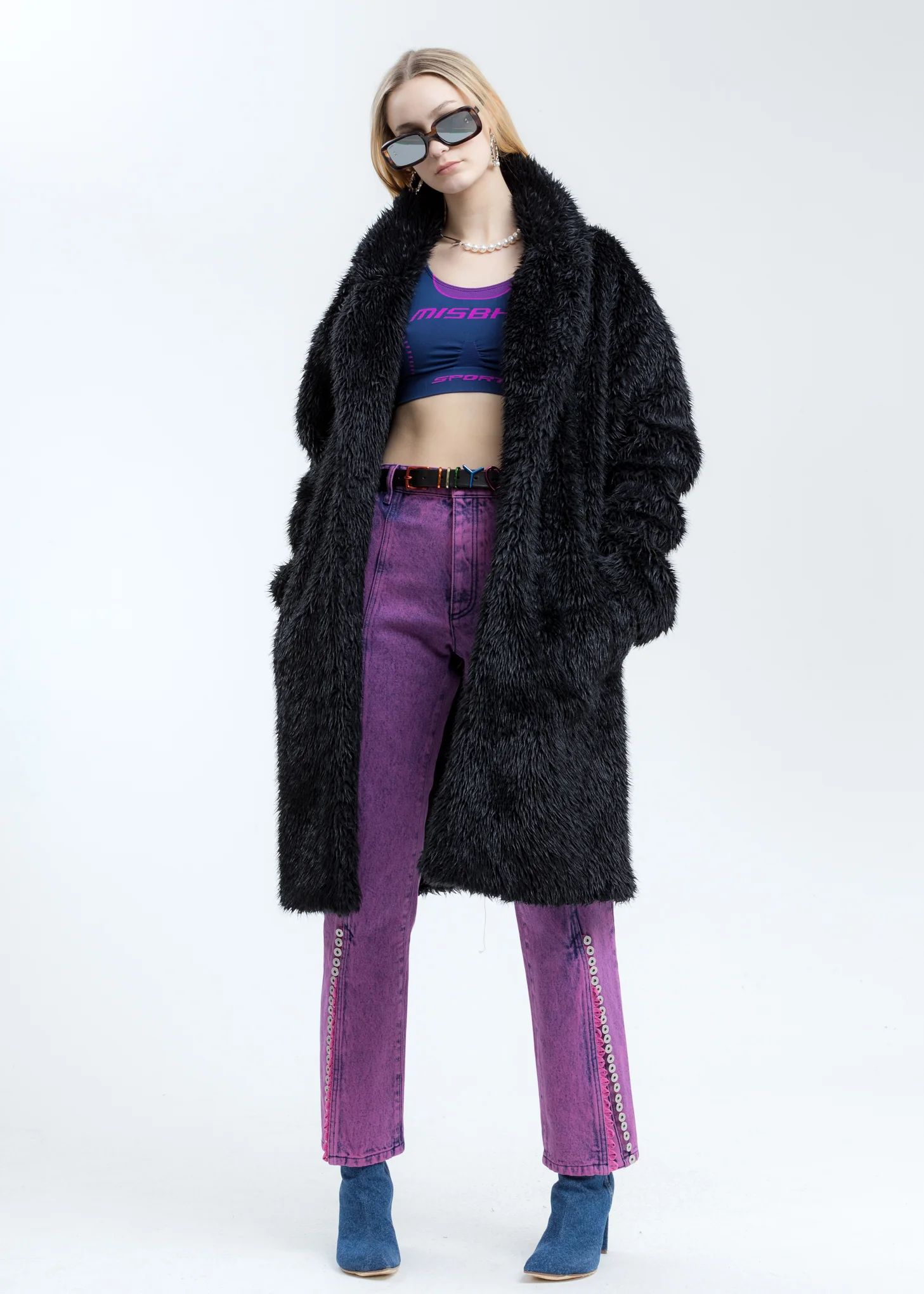 Purple Sport Active Bra - Image 6