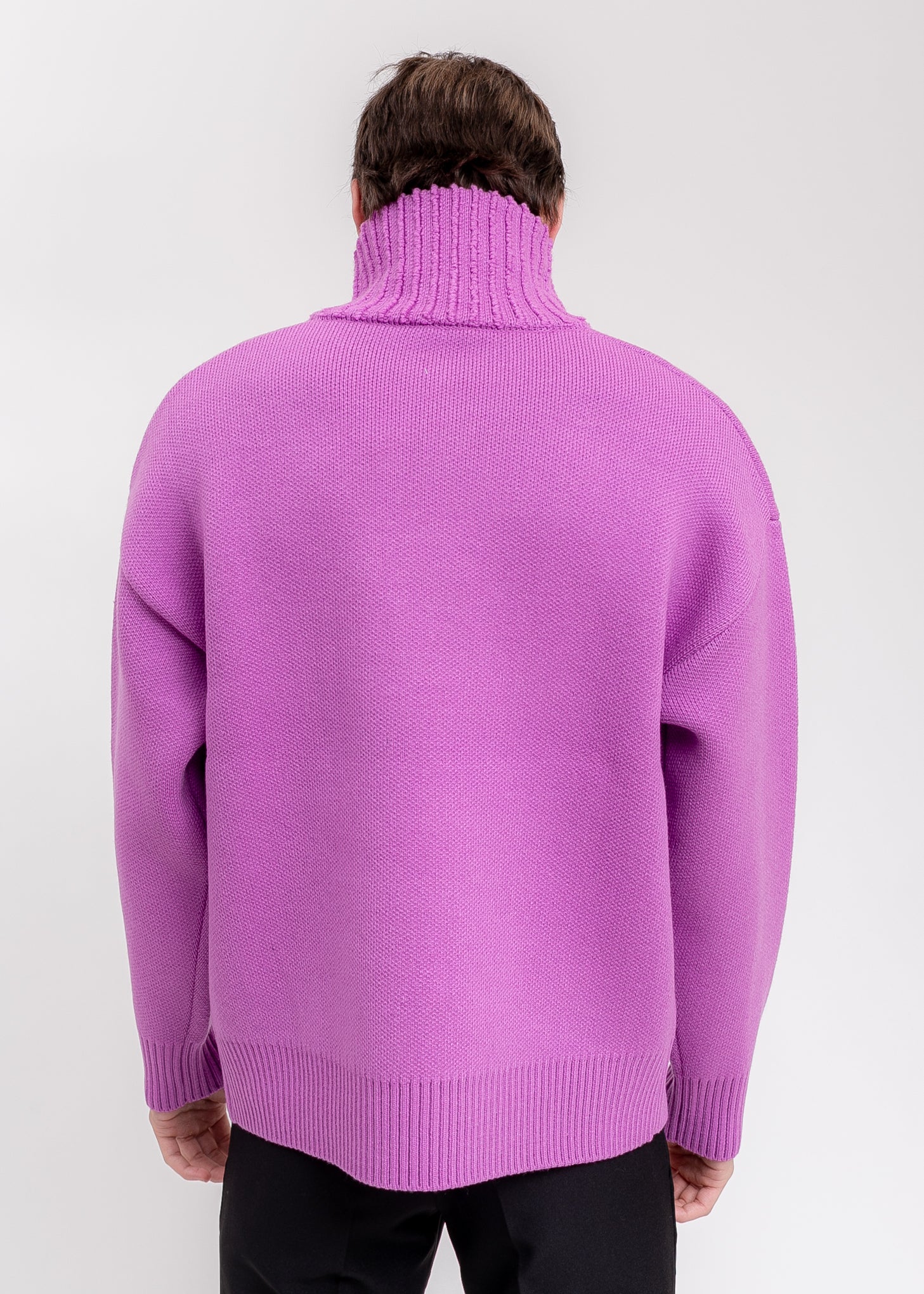 Purple Square Logo Pile Knit Jumper - Image 4