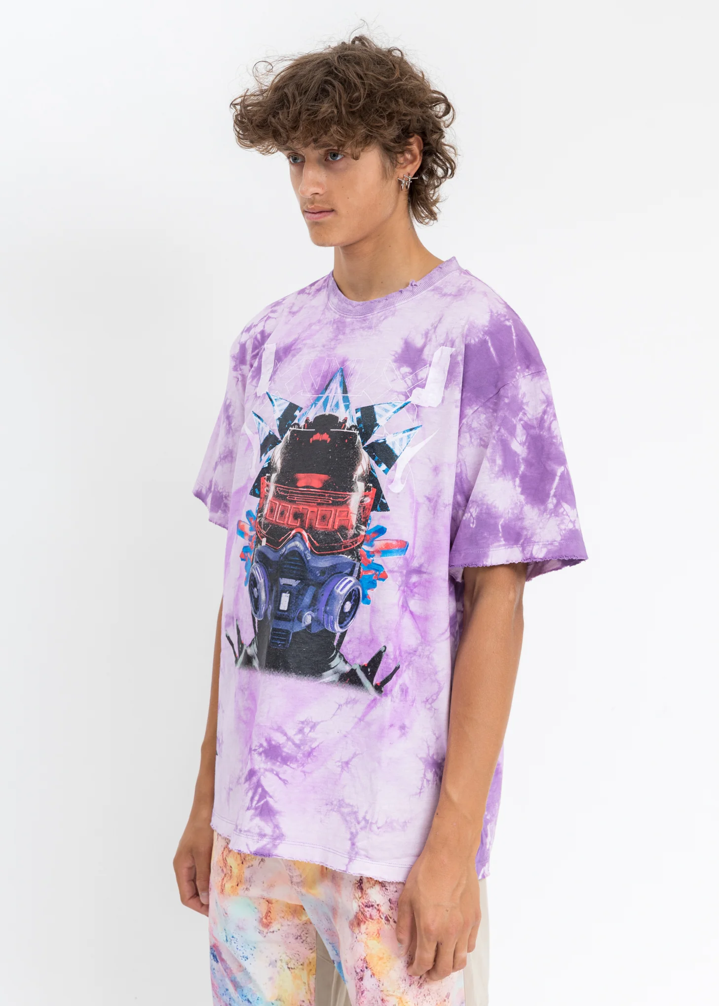 Purple Tie Dye Research T-Shirt - Image 3