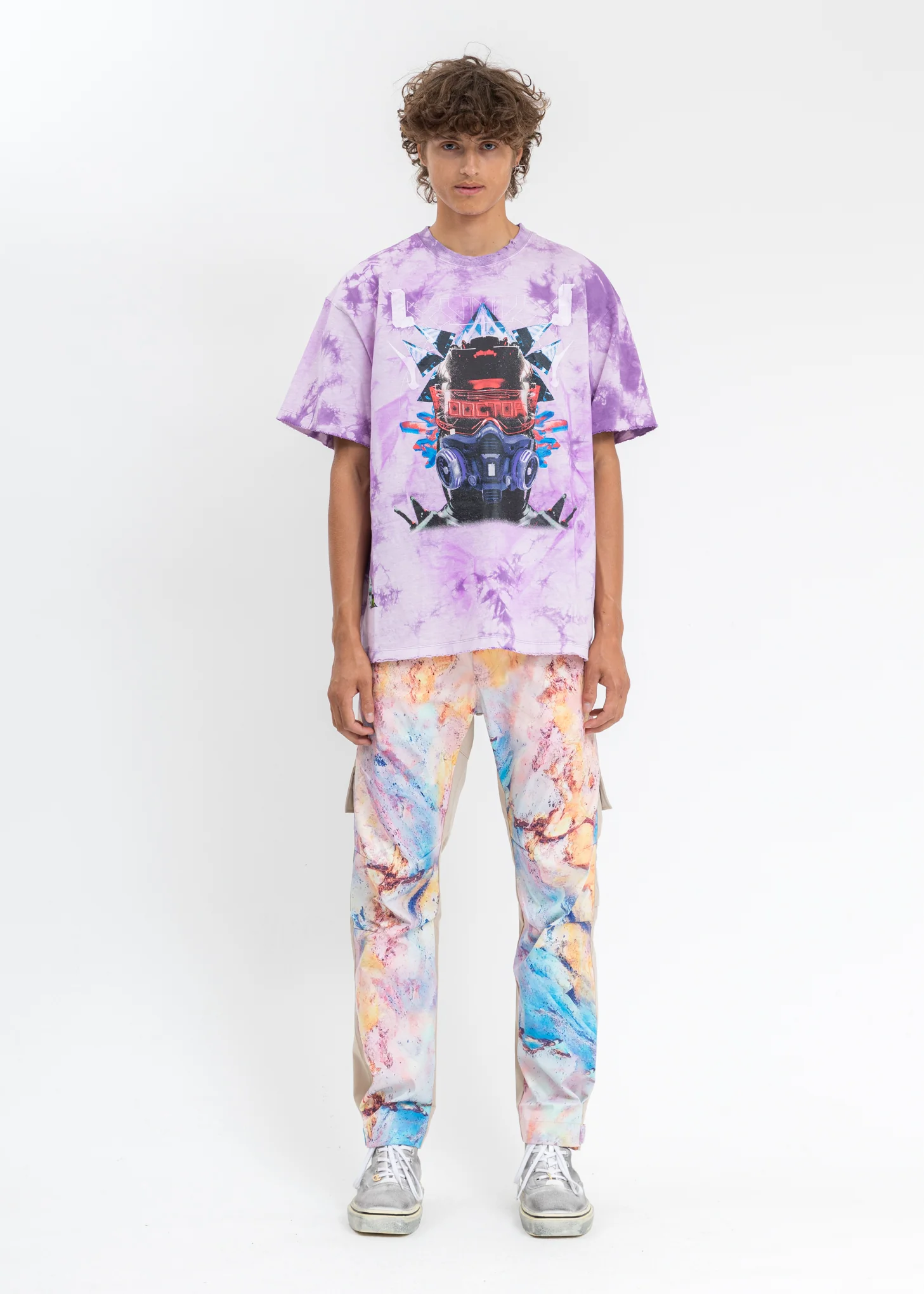 Purple Tie Dye Research T-Shirt - Image 5