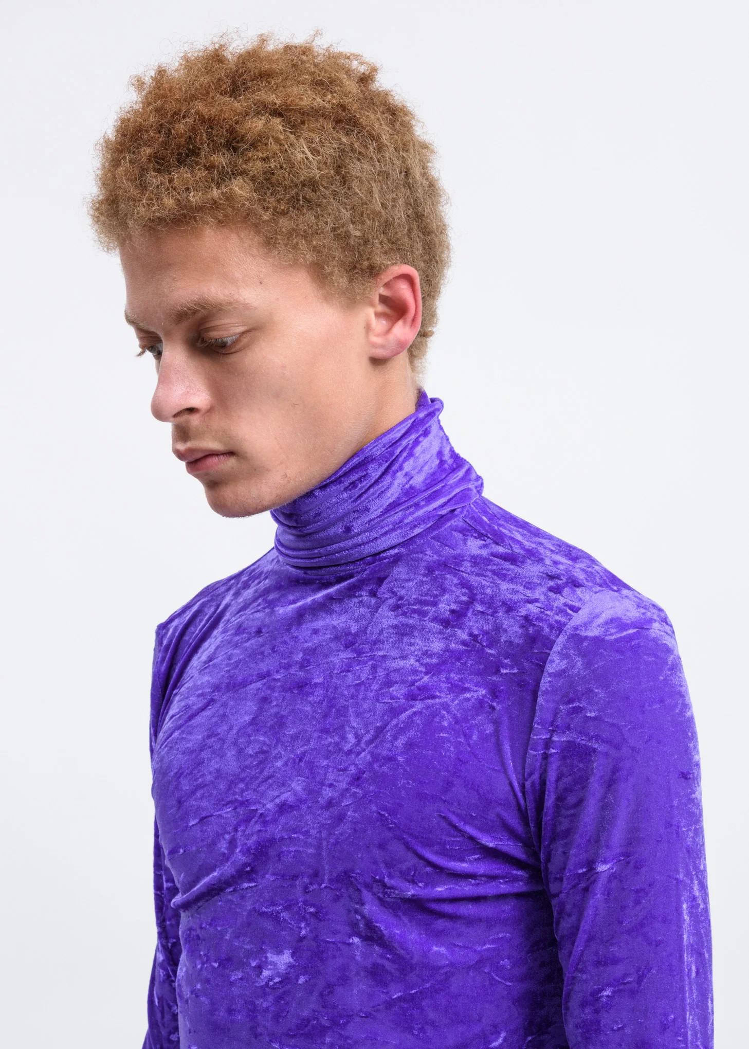 Purple Velour Turtleneck - Image 3
