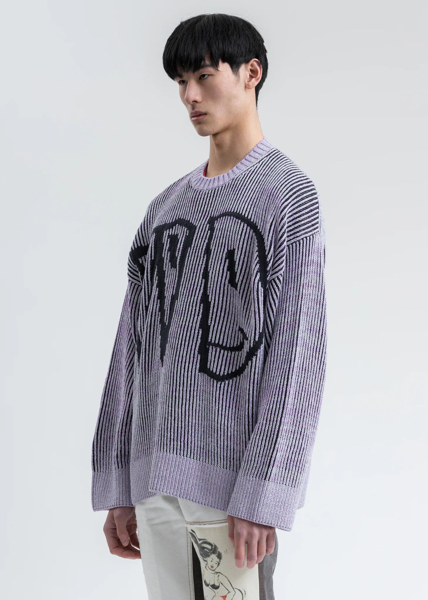 Purple WD Jacquard Sweater - Image 3