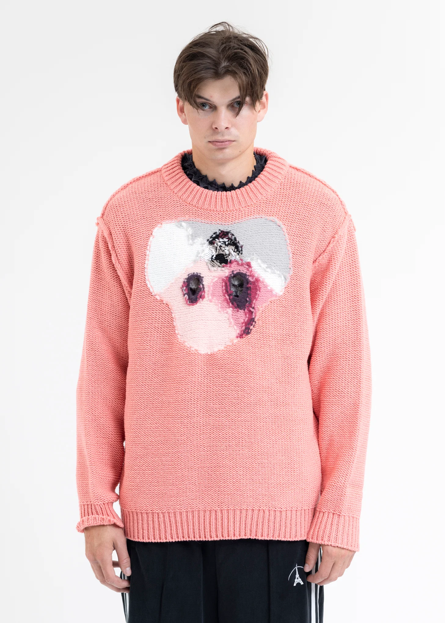 RABBIT HAND-KNITTING JACQUARD PULLOVER