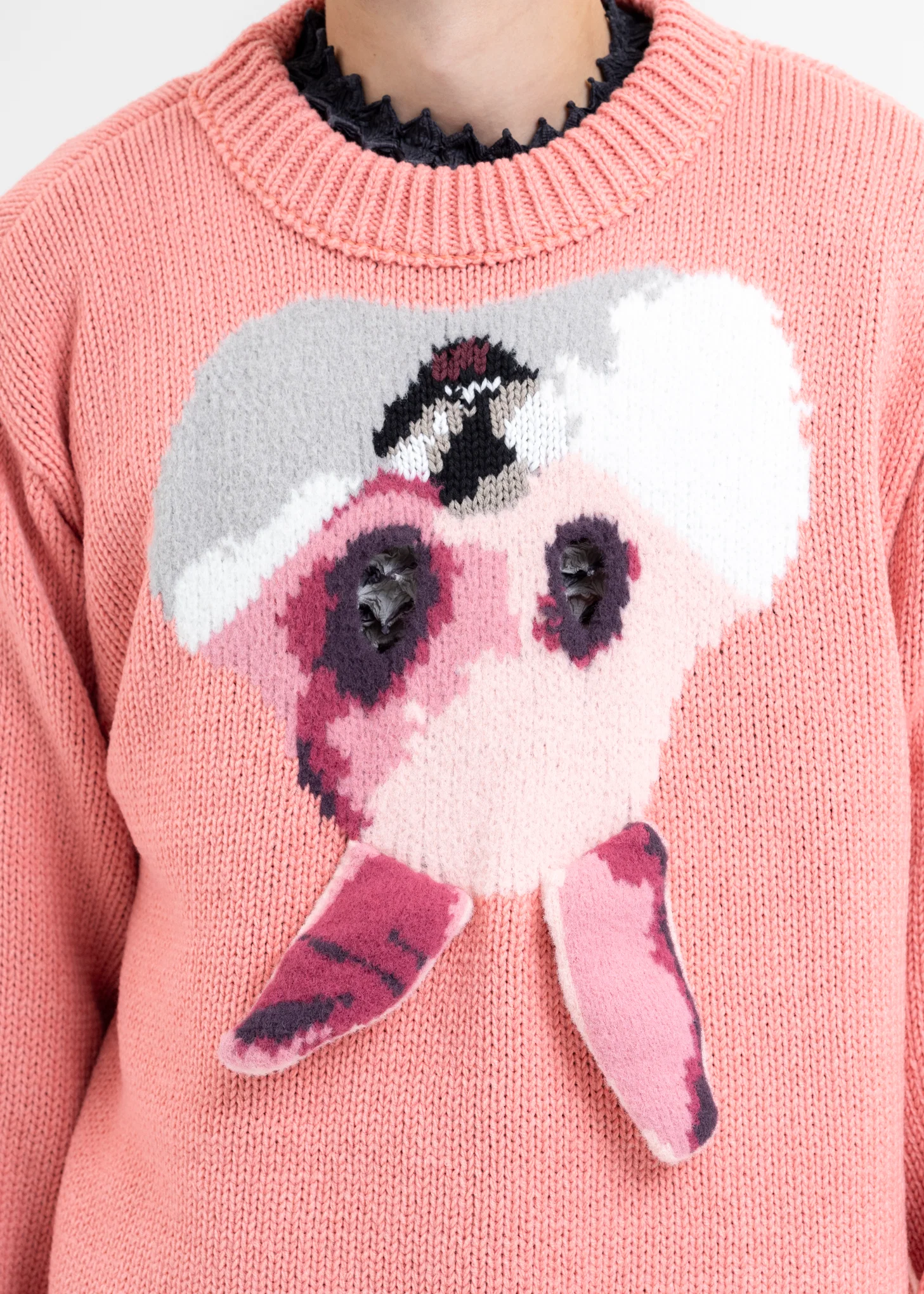 RABBIT HAND-KNITTING JACQUARD PULLOVER - Image 12