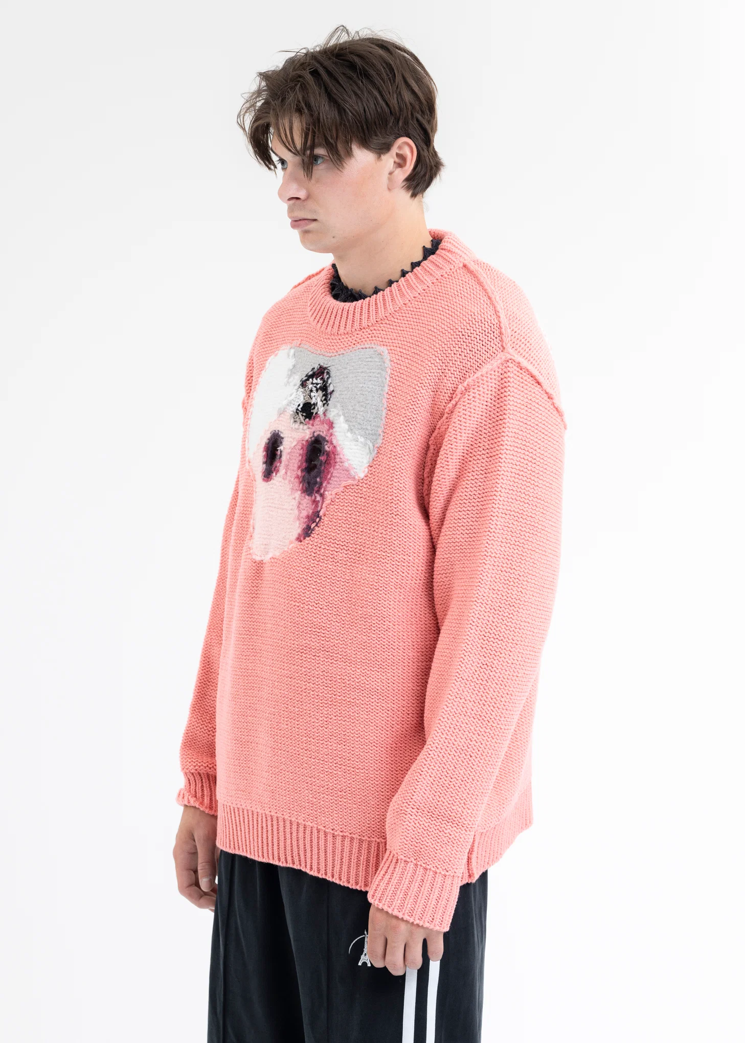 RABBIT HAND-KNITTING JACQUARD PULLOVER - Image 3