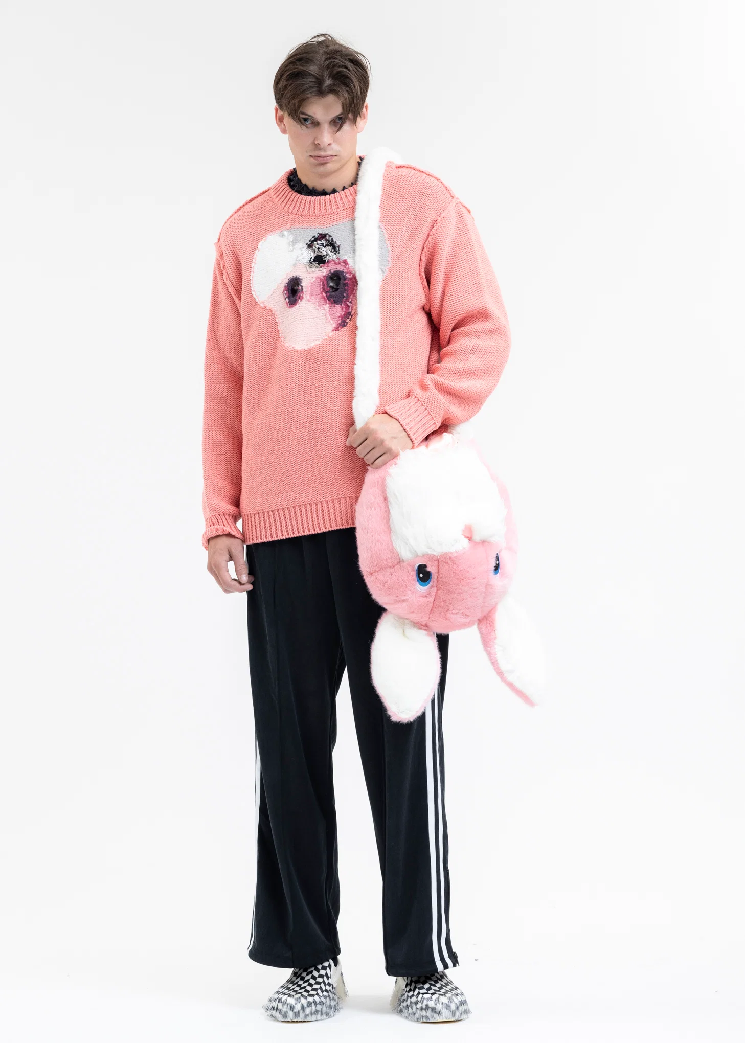 RABBIT HAND-KNITTING JACQUARD PULLOVER - Image 8