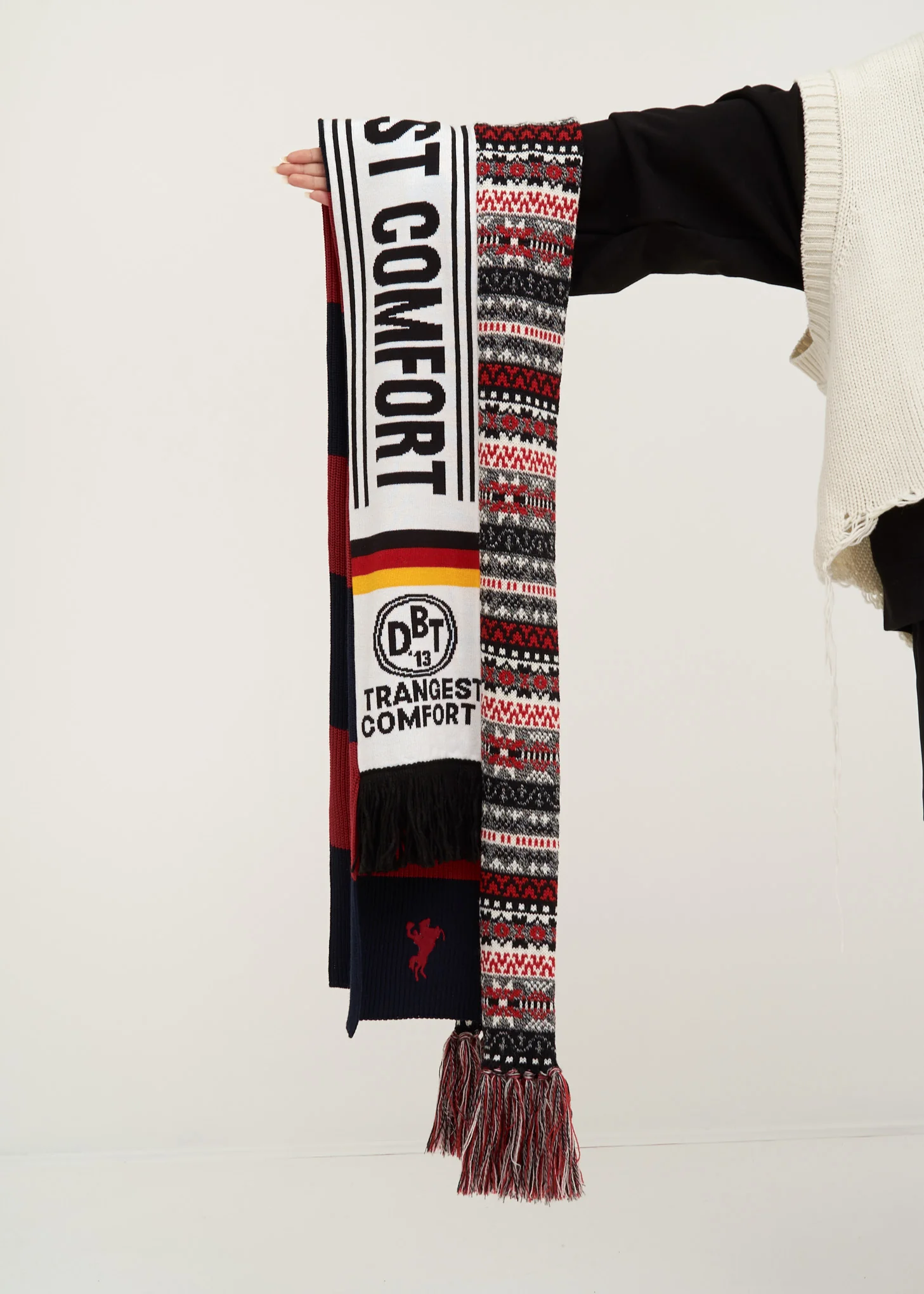 Red 3 Layered Scarf