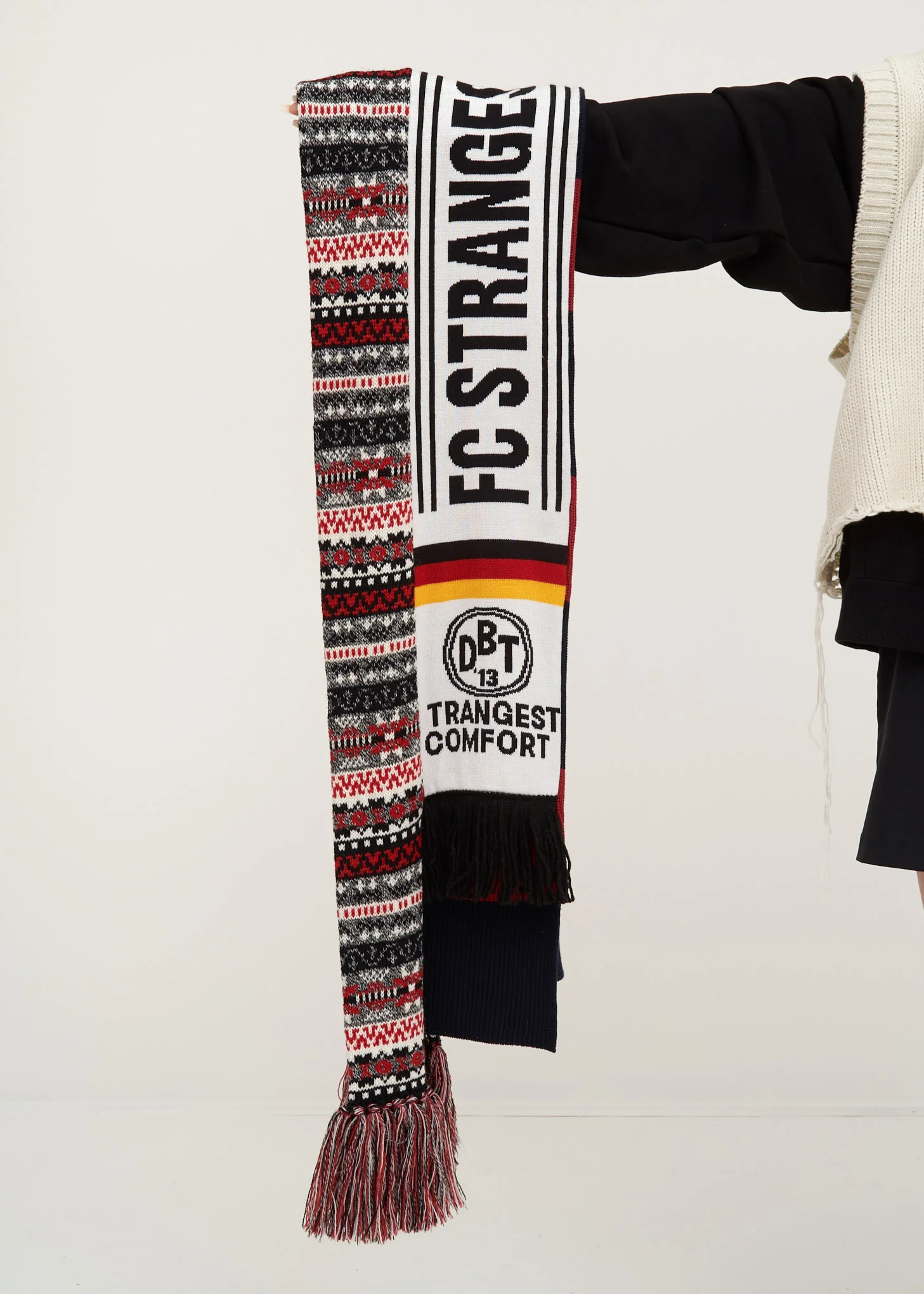 Red 3 Layered Scarf - Image 3