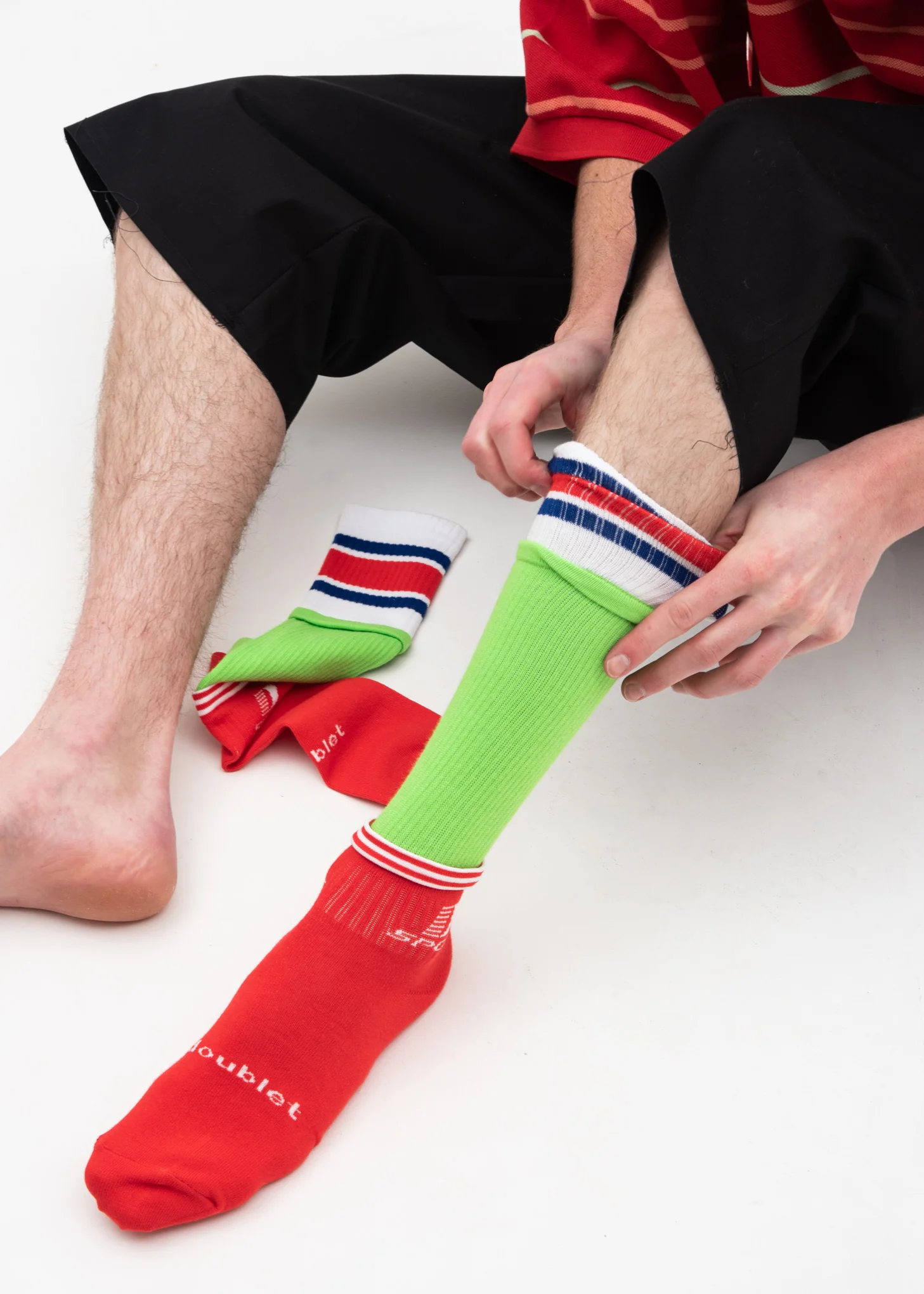 Red 3 Layered Sports Socks - Image 4