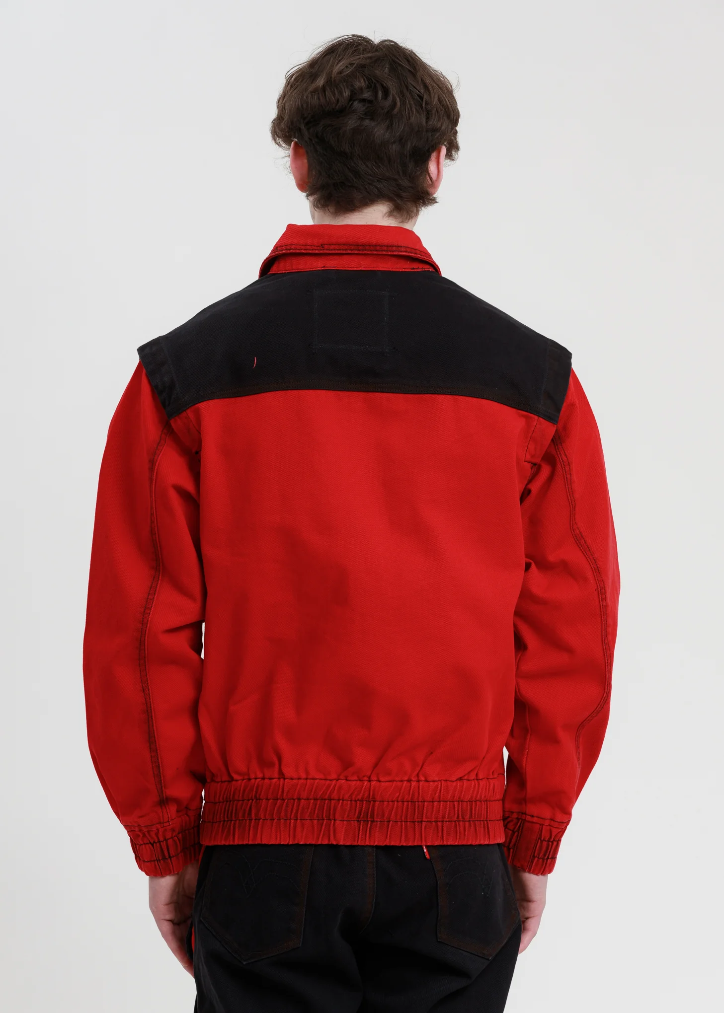 Red And Black Levi's Edition Twill Oversized Jacket - Image 3