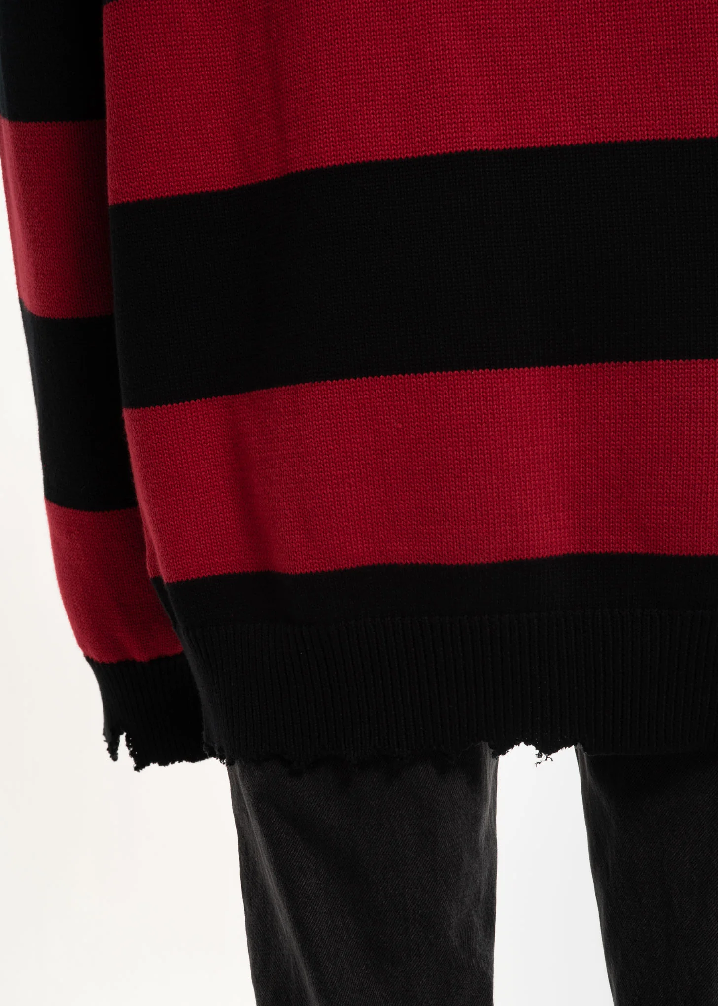 Red and Black Grungie Knit Sweater - Image 5