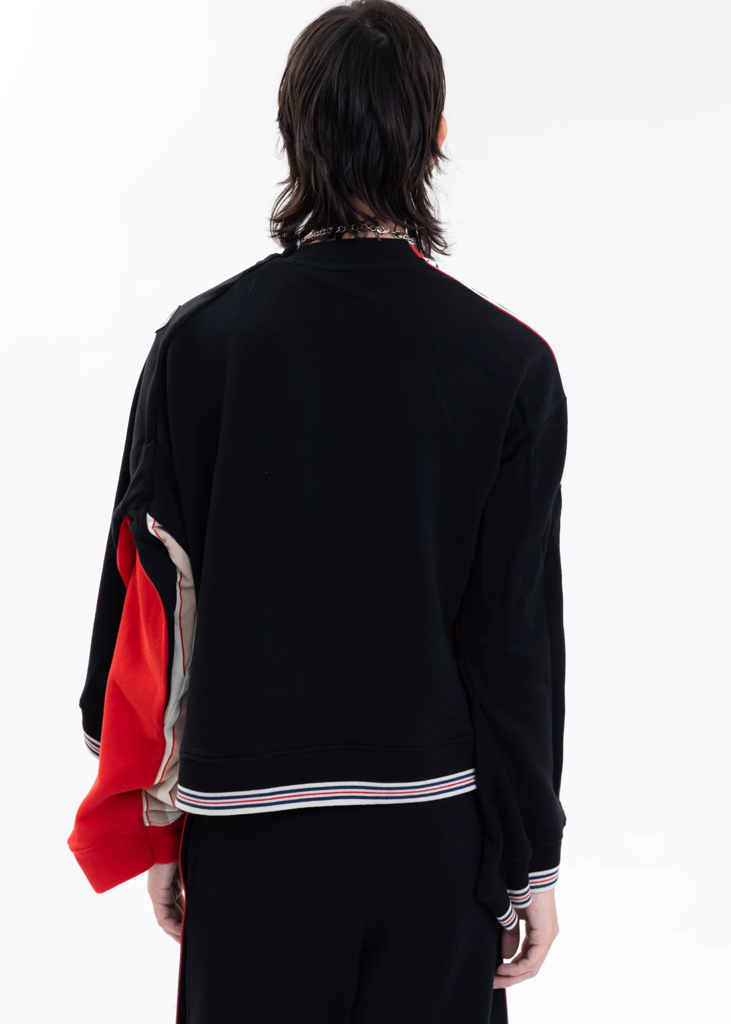 Red And Black Y/PROJECT X FILA REVERSIBLE Sweater - Image 4