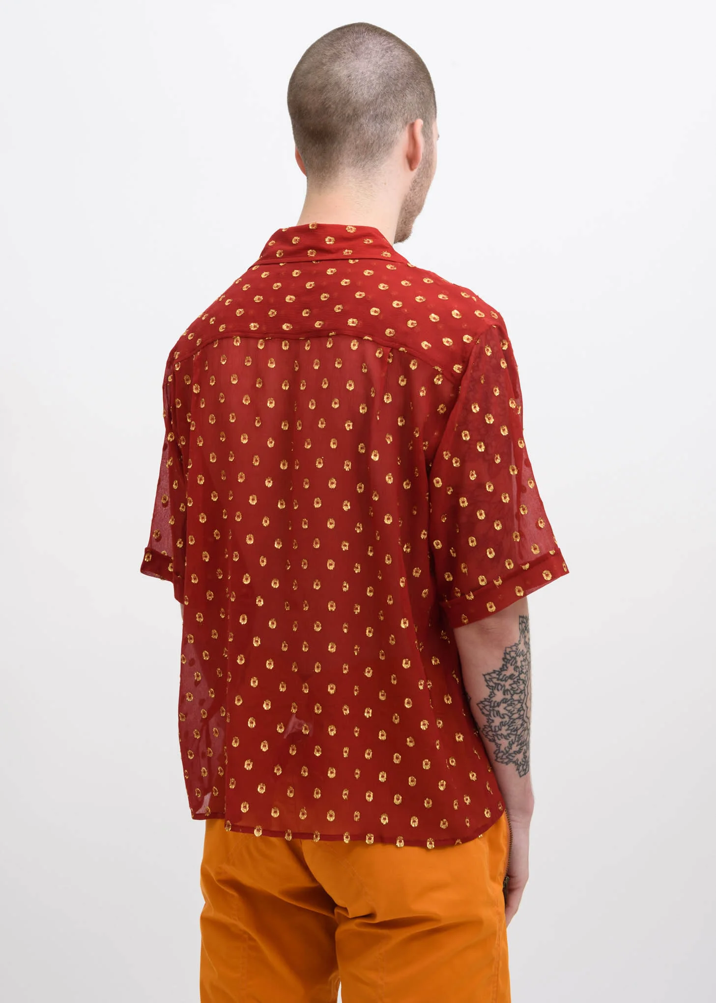 Red and Gold Luka Bowling Shirt - Image 3
