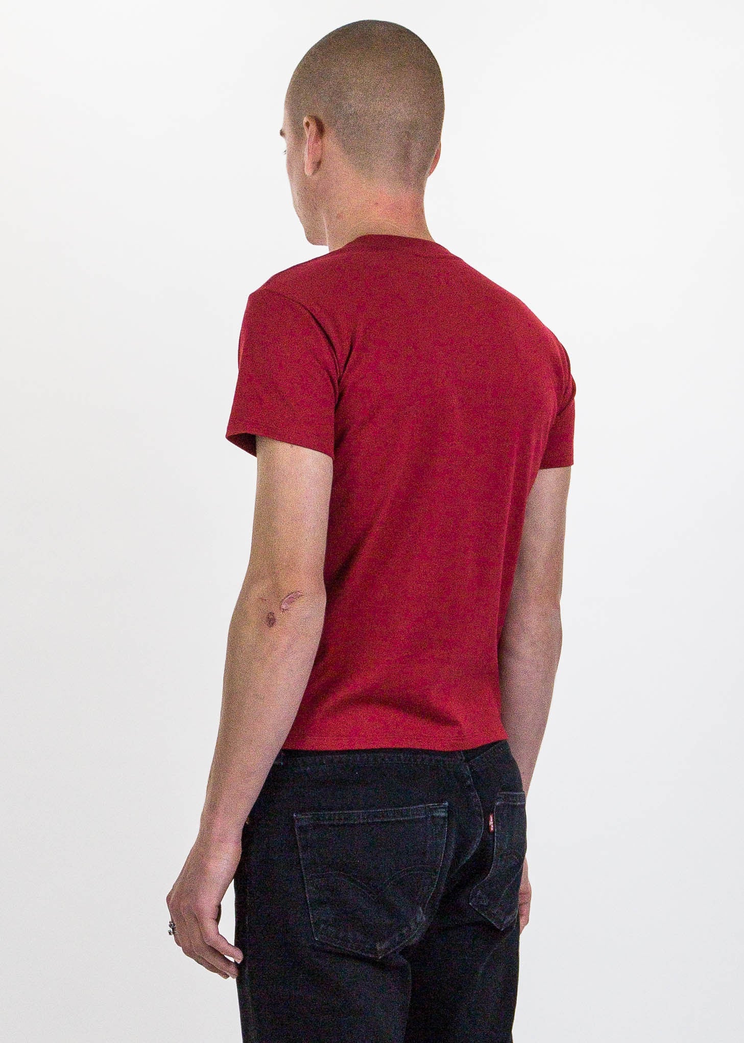 Red "AW17" Embroidery T-Shirt - Image 4
