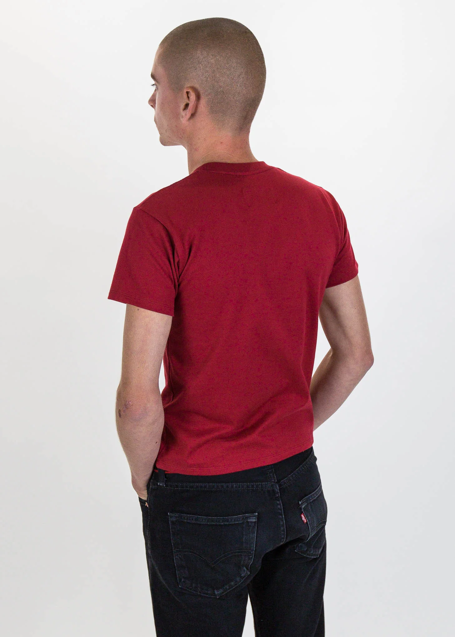 Red "AW17" Embroidery T-Shirt - Image 7