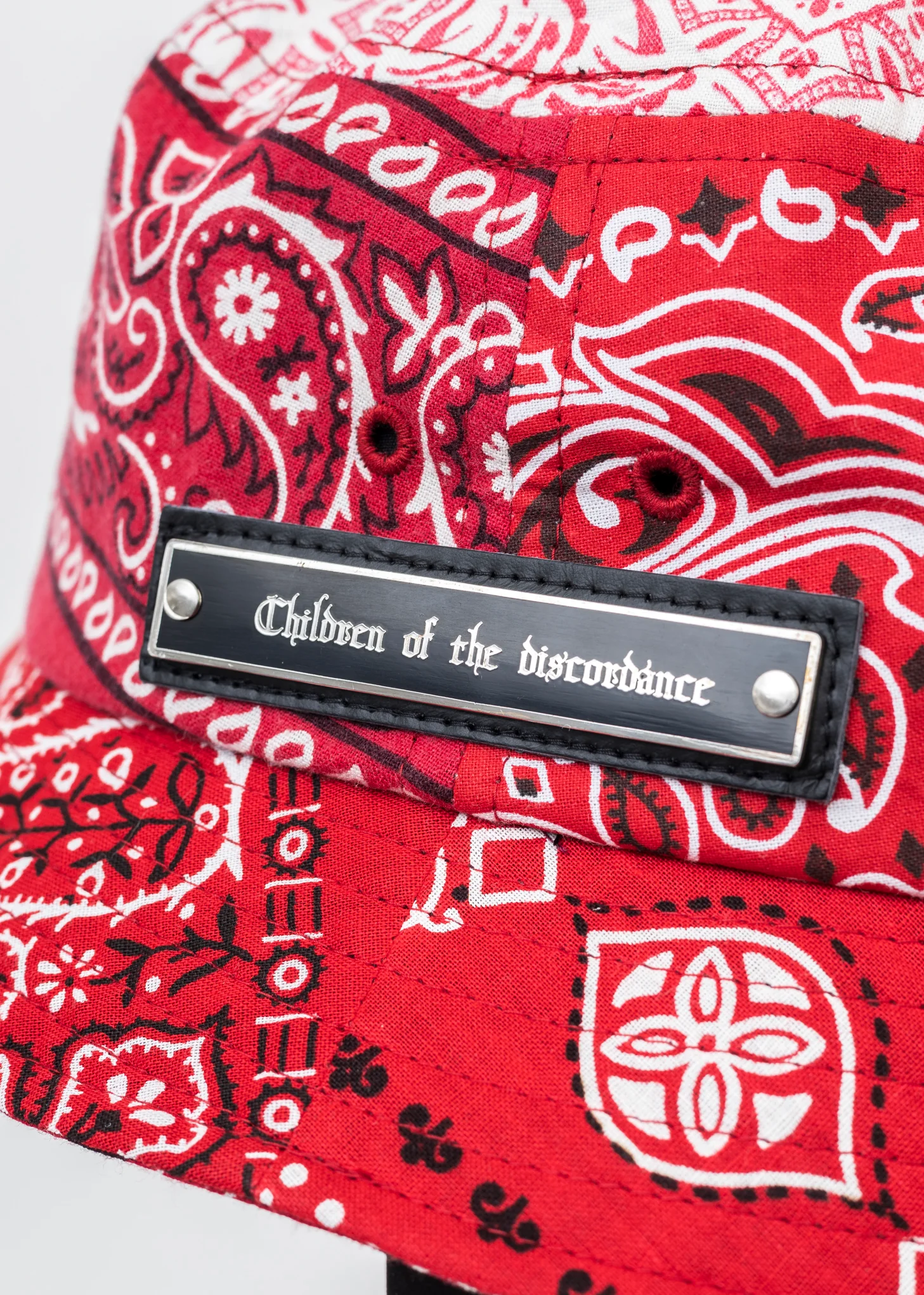Red BANDANA BUCKET HAT - Image 5